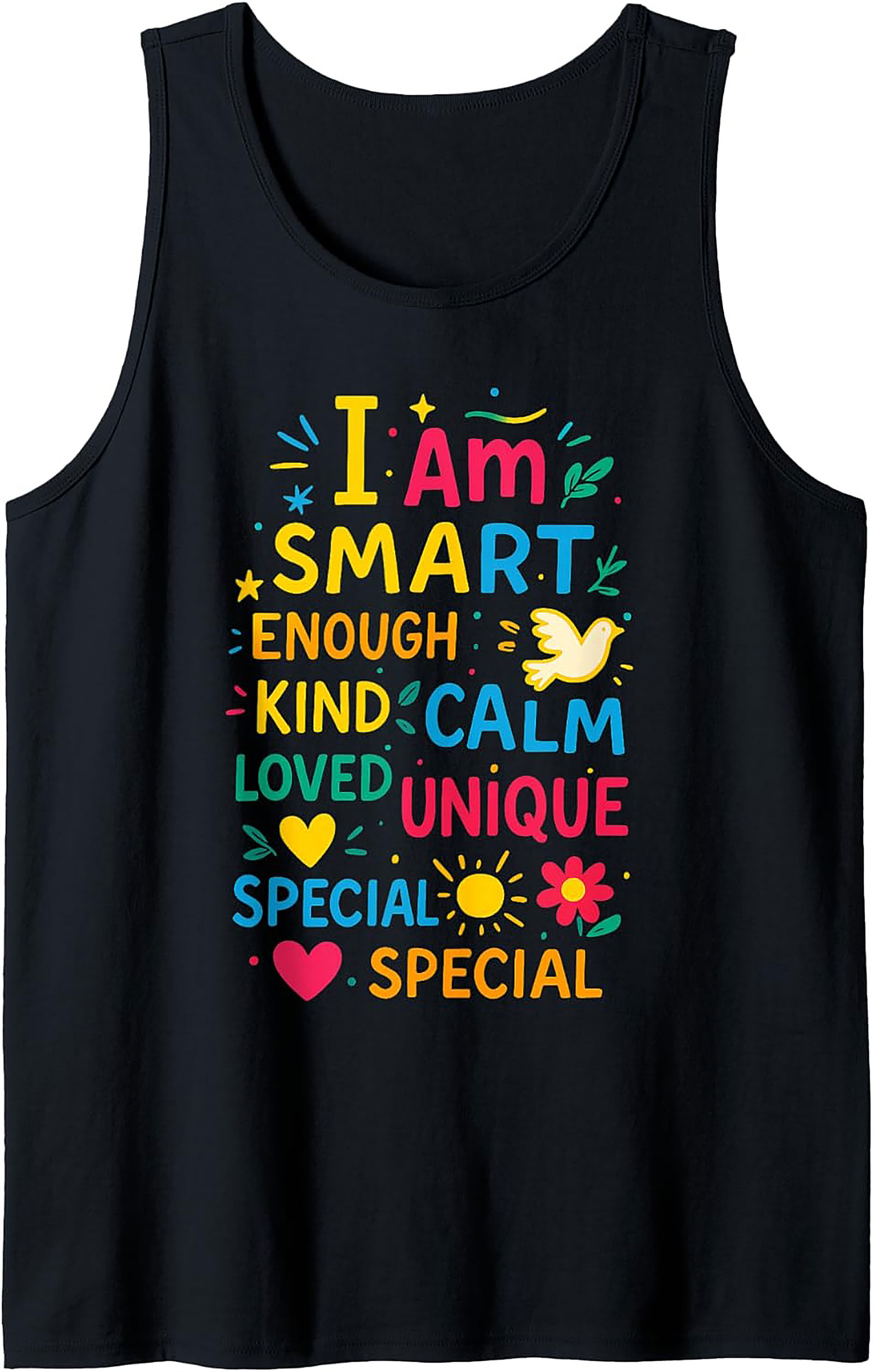 I Am Smart & Unique Positive Affirmation Tank Top