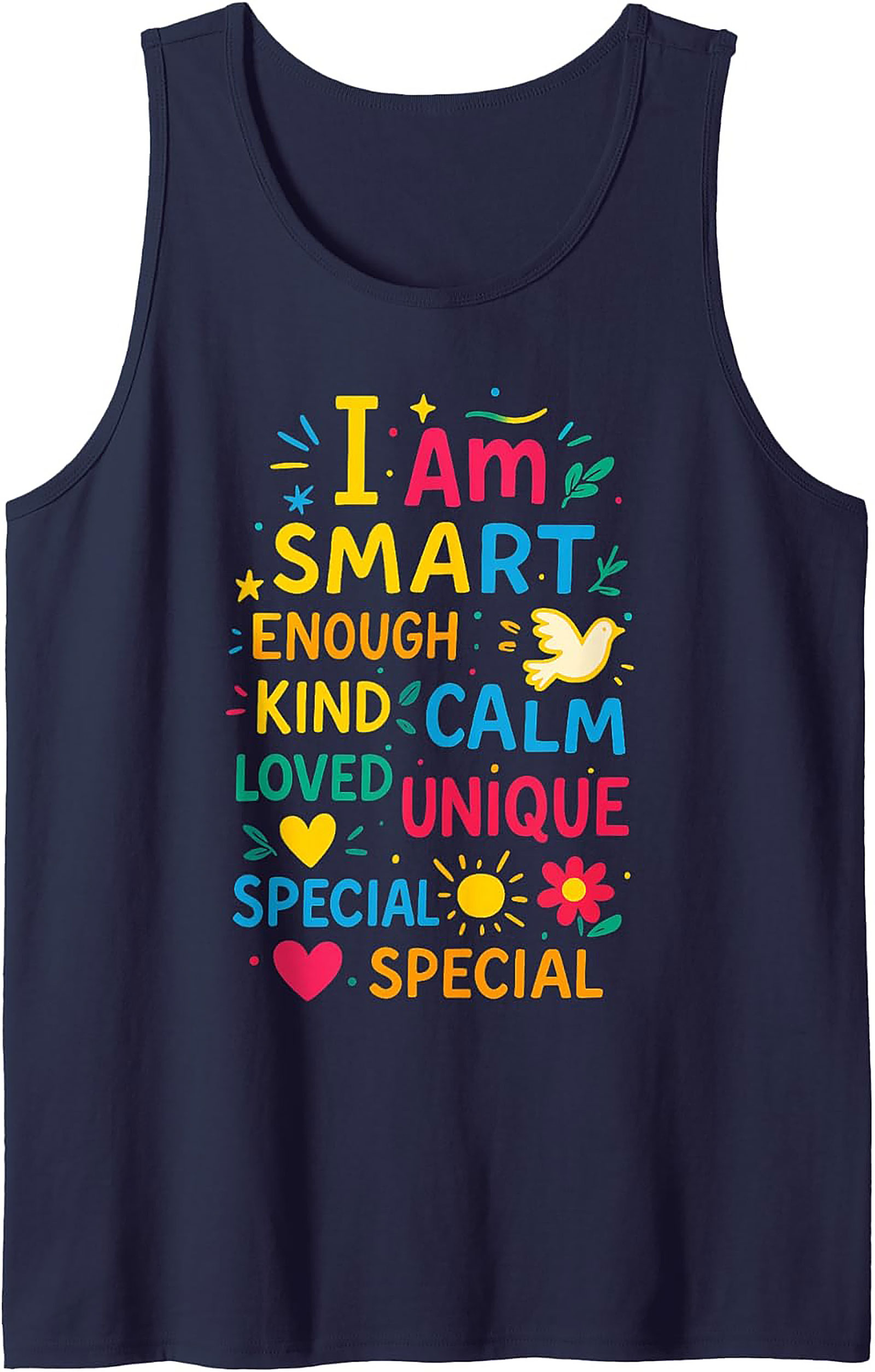  I Am Smart & Unique Positive Affirmation Tank Top