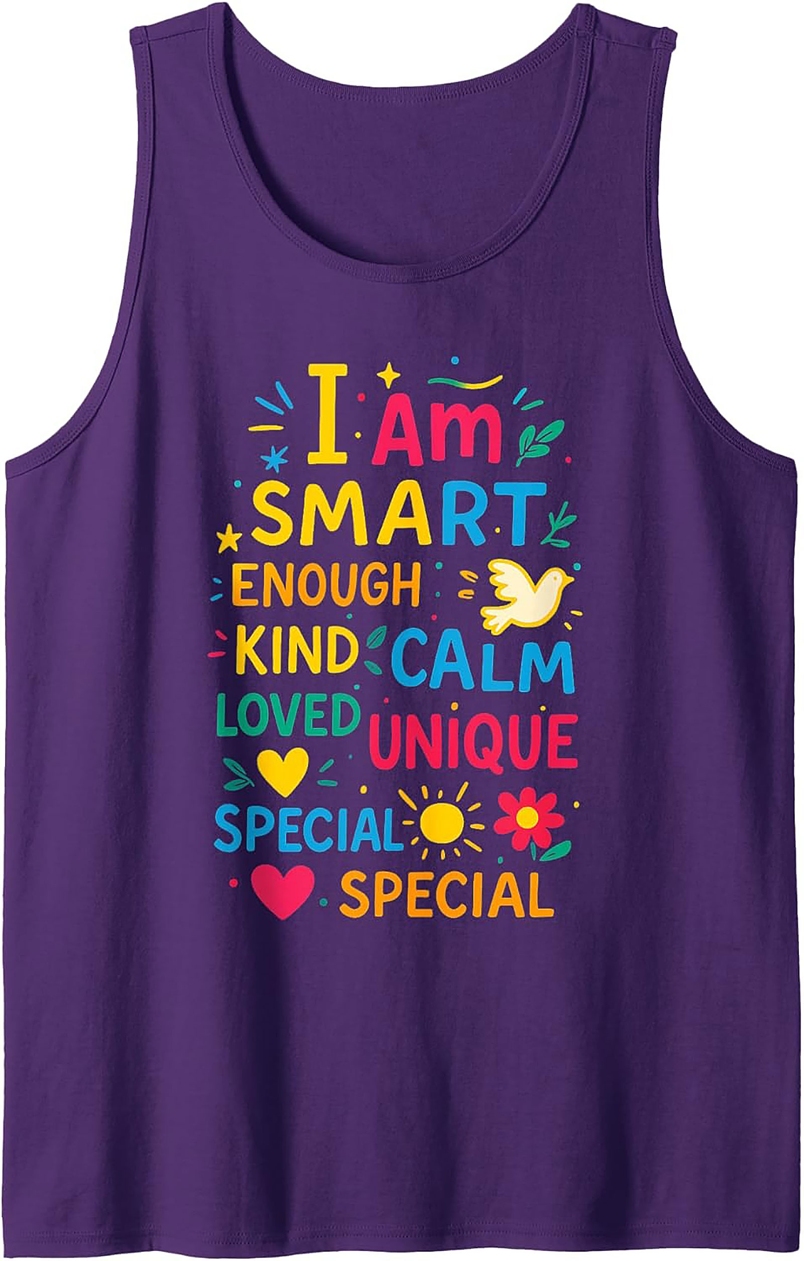 I Am Smart & Unique Positive Affirmation Tank Top