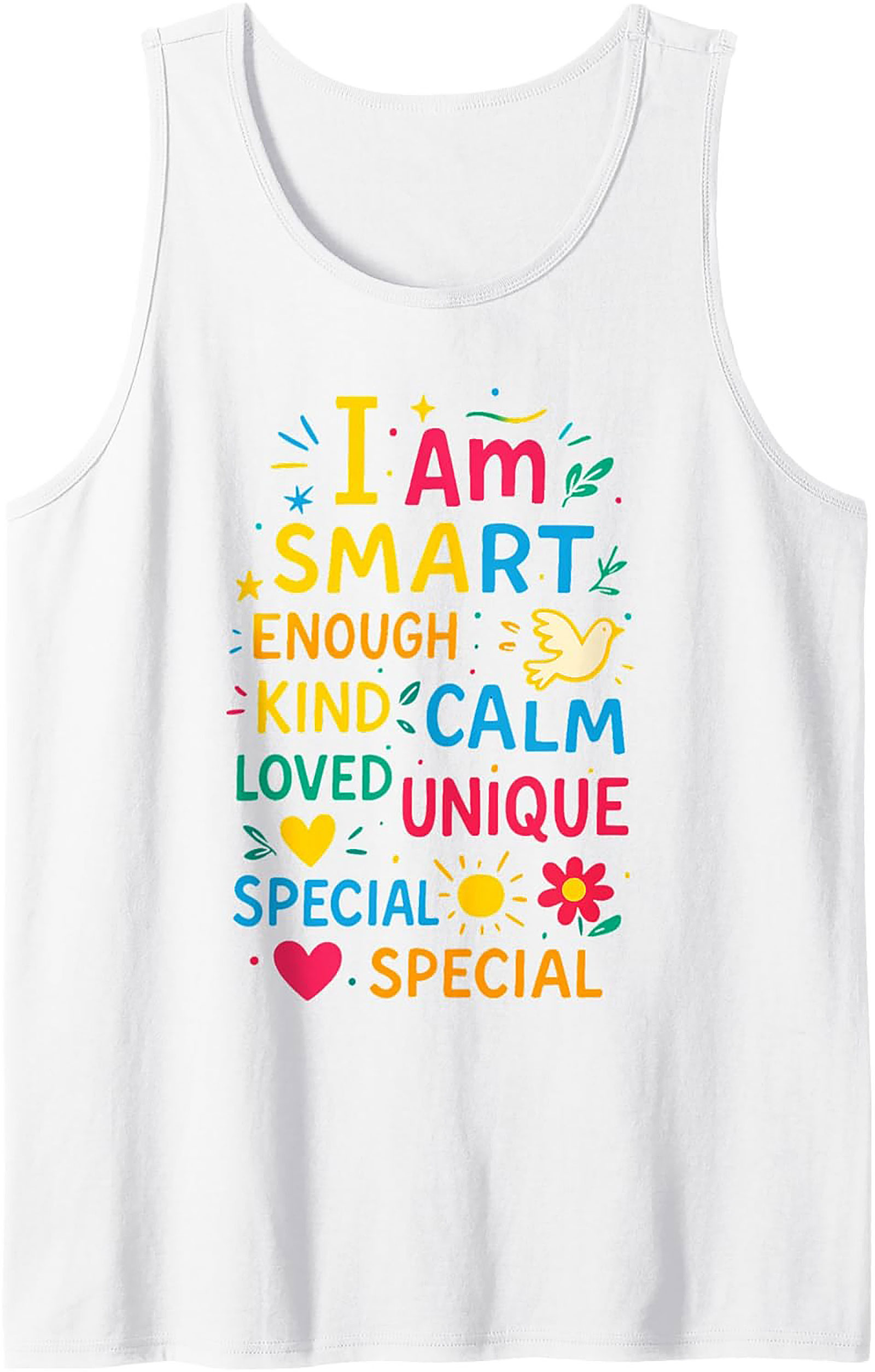  I Am Smart & Unique Positive Affirmation Tank Top