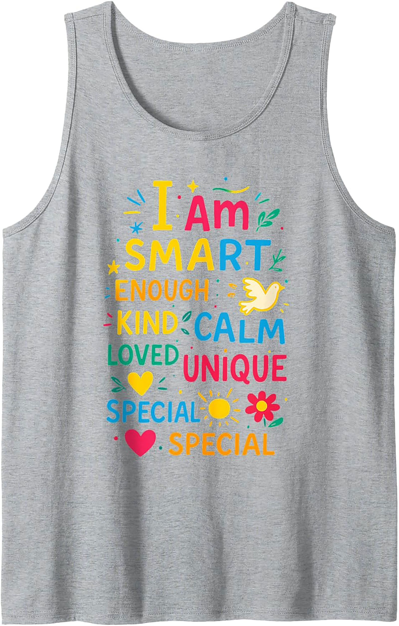  I Am Smart & Unique Positive Affirmation Tank Top