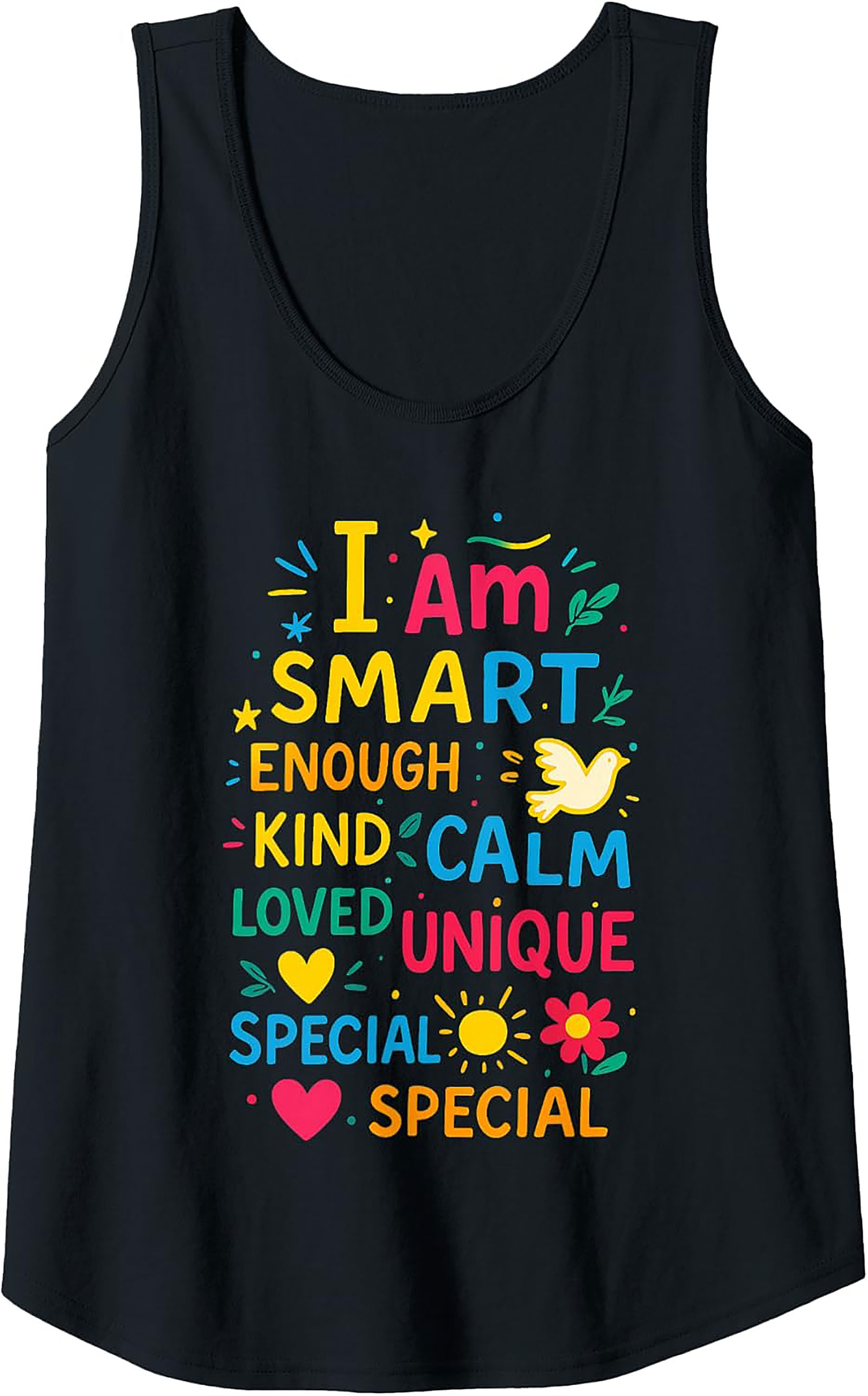  I Am Smart & Unique Positive Affirmation Tank Top