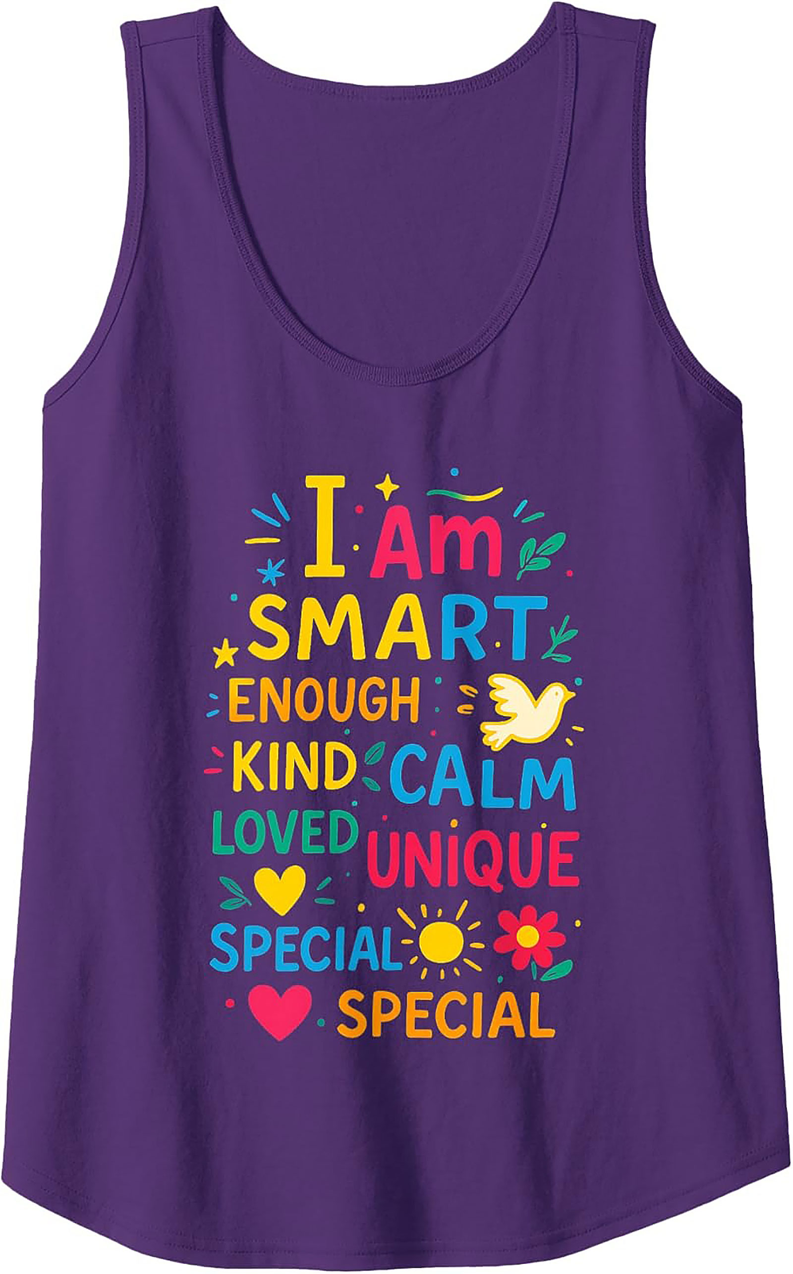  I Am Smart & Unique Positive Affirmation Tank Top