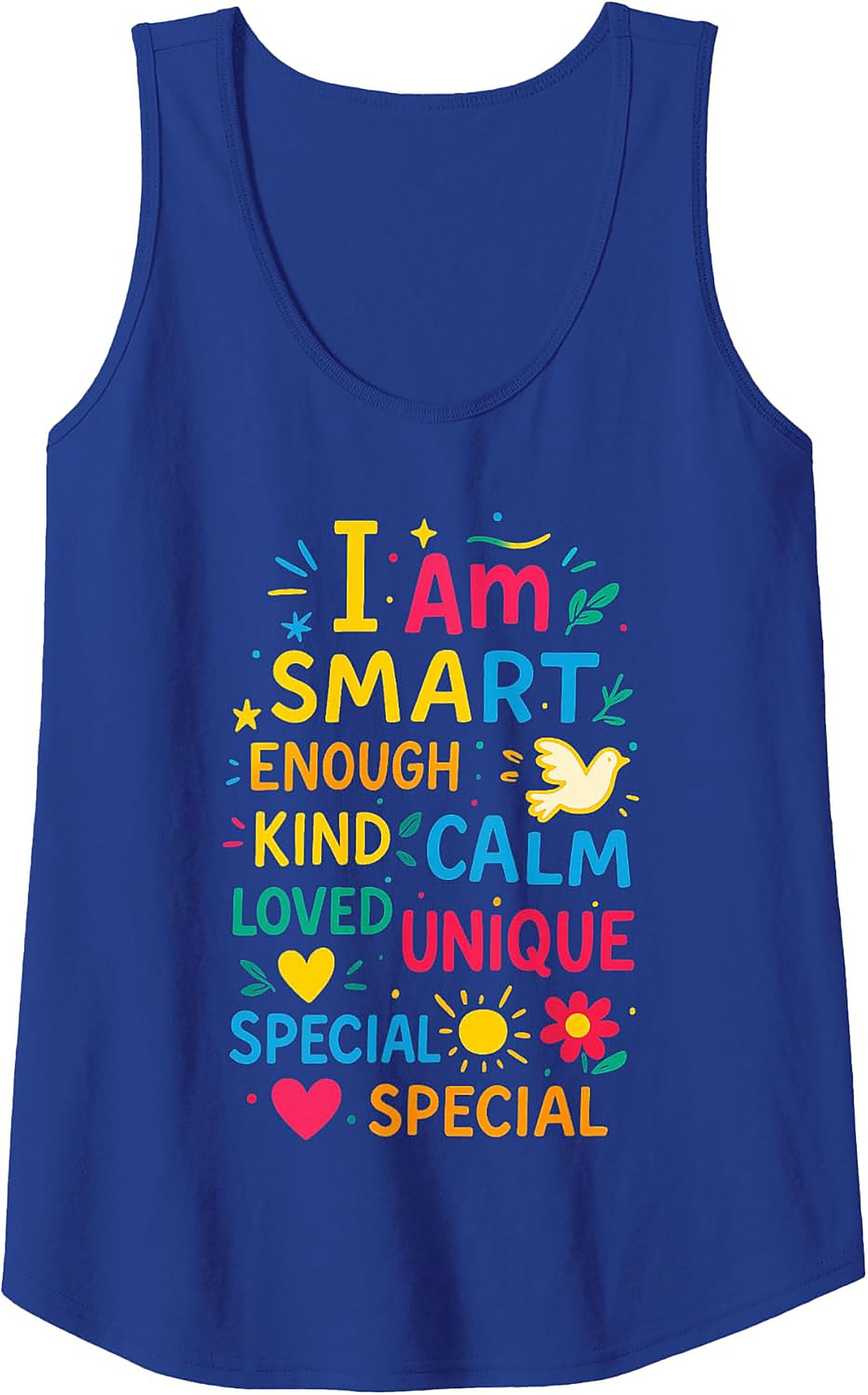  I Am Smart & Unique Positive Affirmation Tank Top