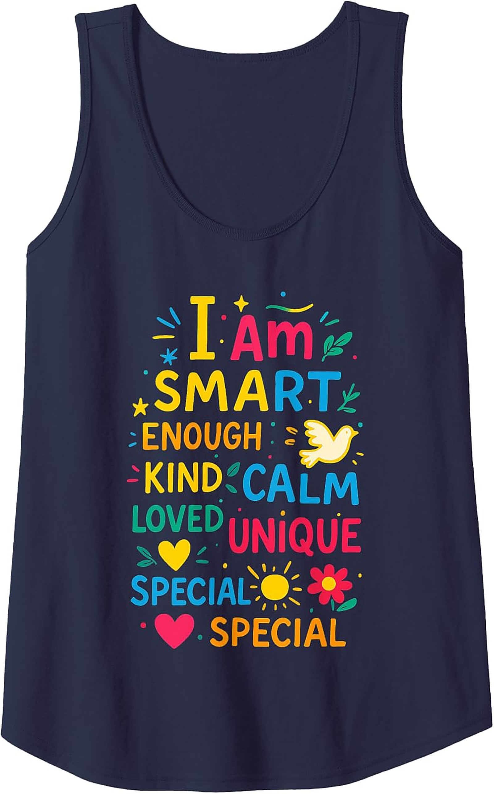  I Am Smart & Unique Positive Affirmation Tank Top