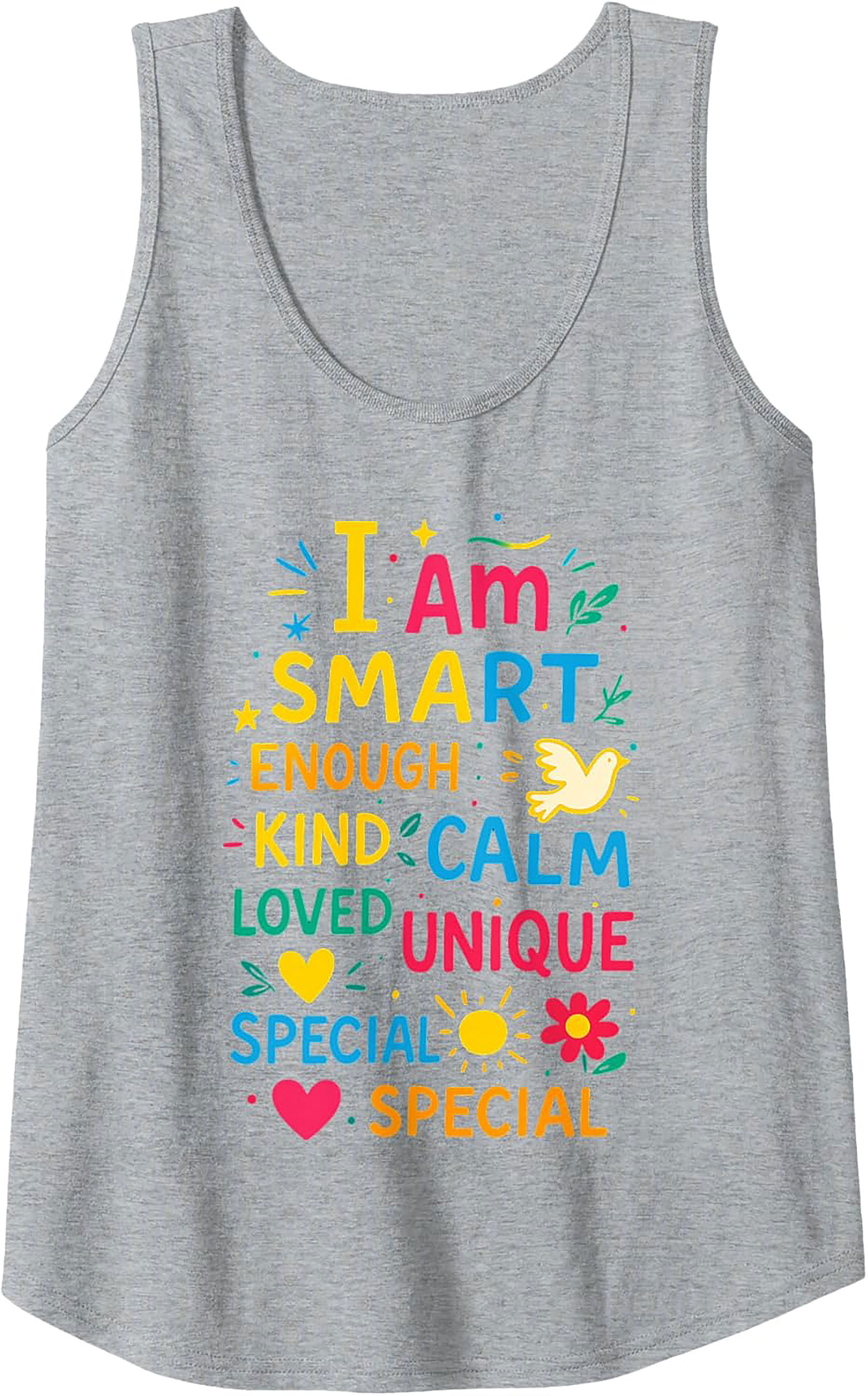  I Am Smart & Unique Positive Affirmation Tank Top