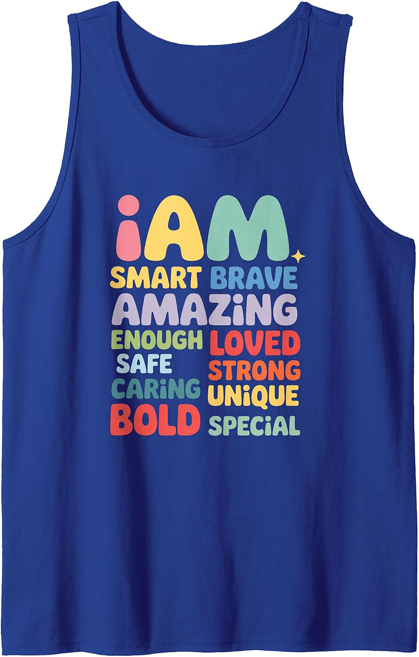 Positive Affirmations Graphic Tank Top "I Am" Sleeveless Tee