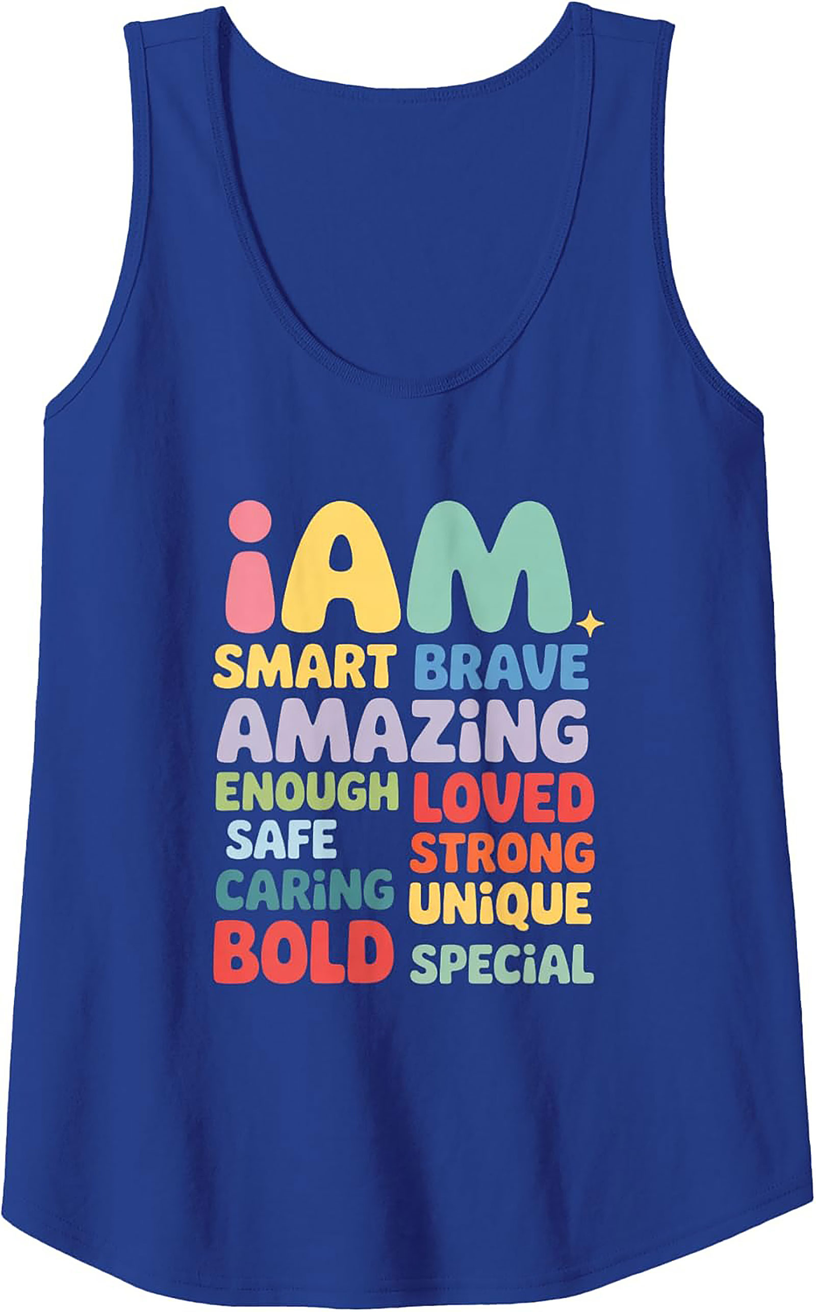 Positive Affirmations Graphic Tank Top "I Am" Sleeveless Tee