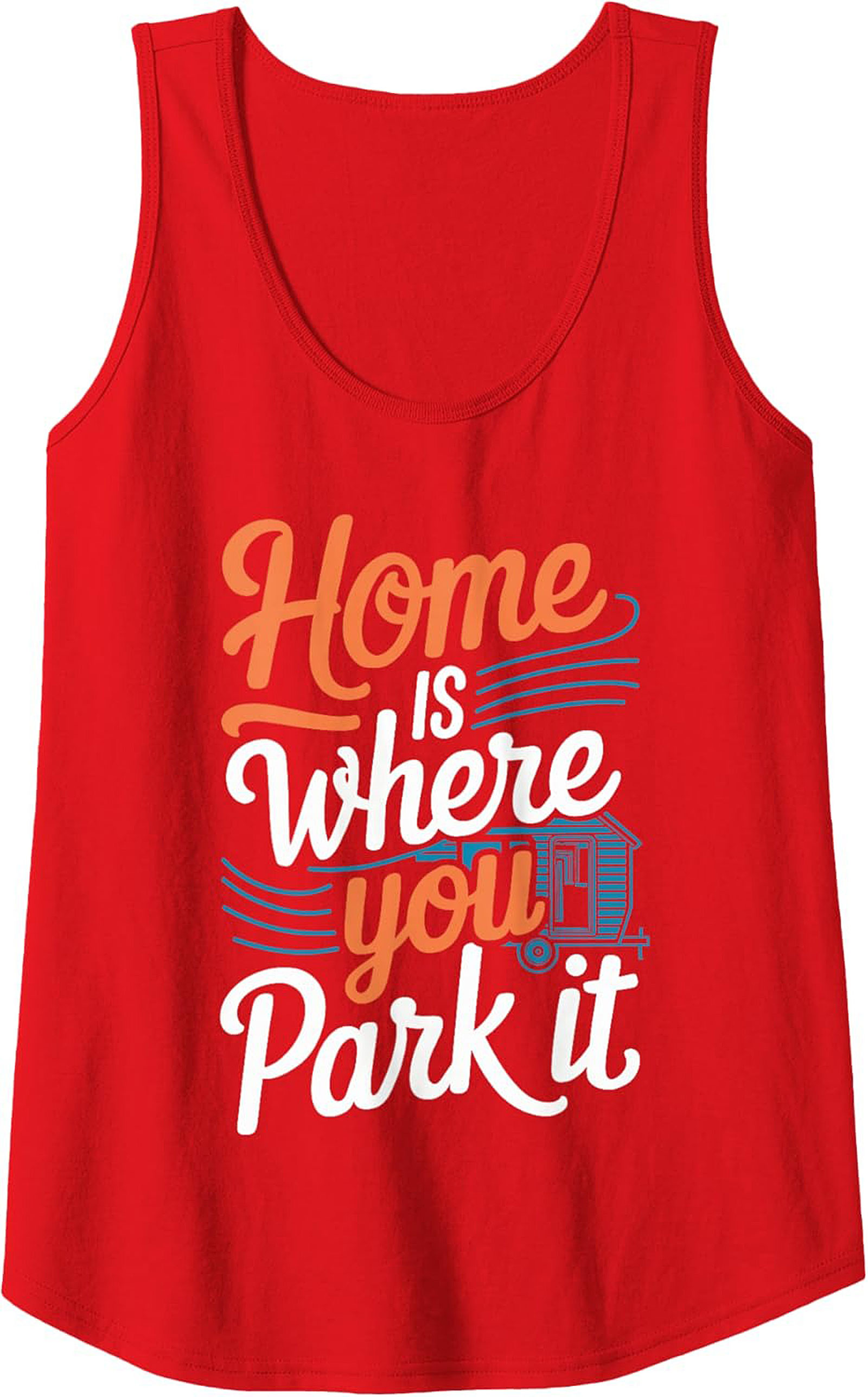 Home Is Where You Park It Camping Graphic Tank Top