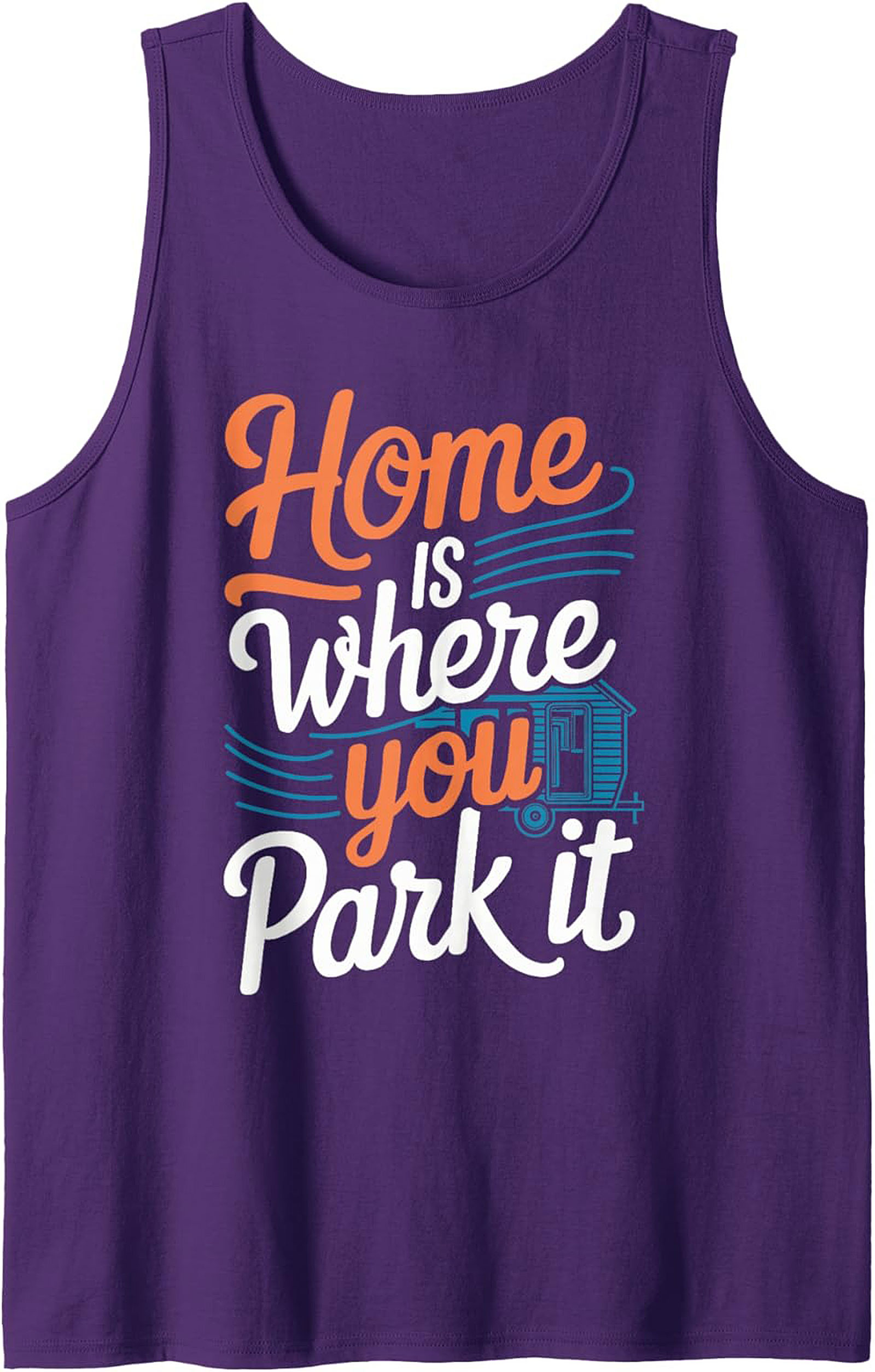 Home Is Where You Park It Camping Graphic Tank Top