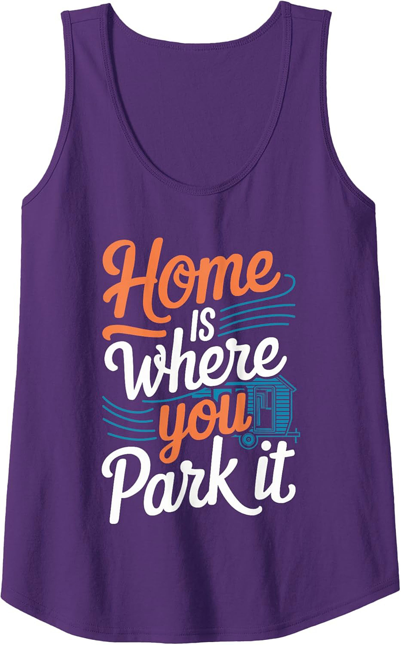 Home Is Where You Park It Camping Graphic Tank Top