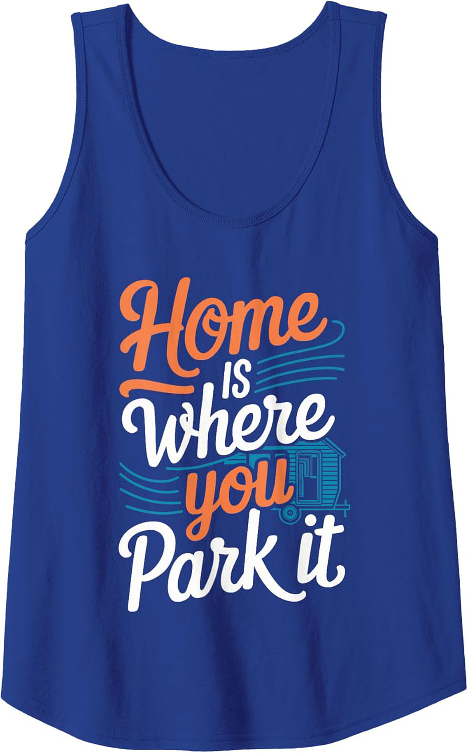 Home Is Where You Park It Camping Graphic Tank Top