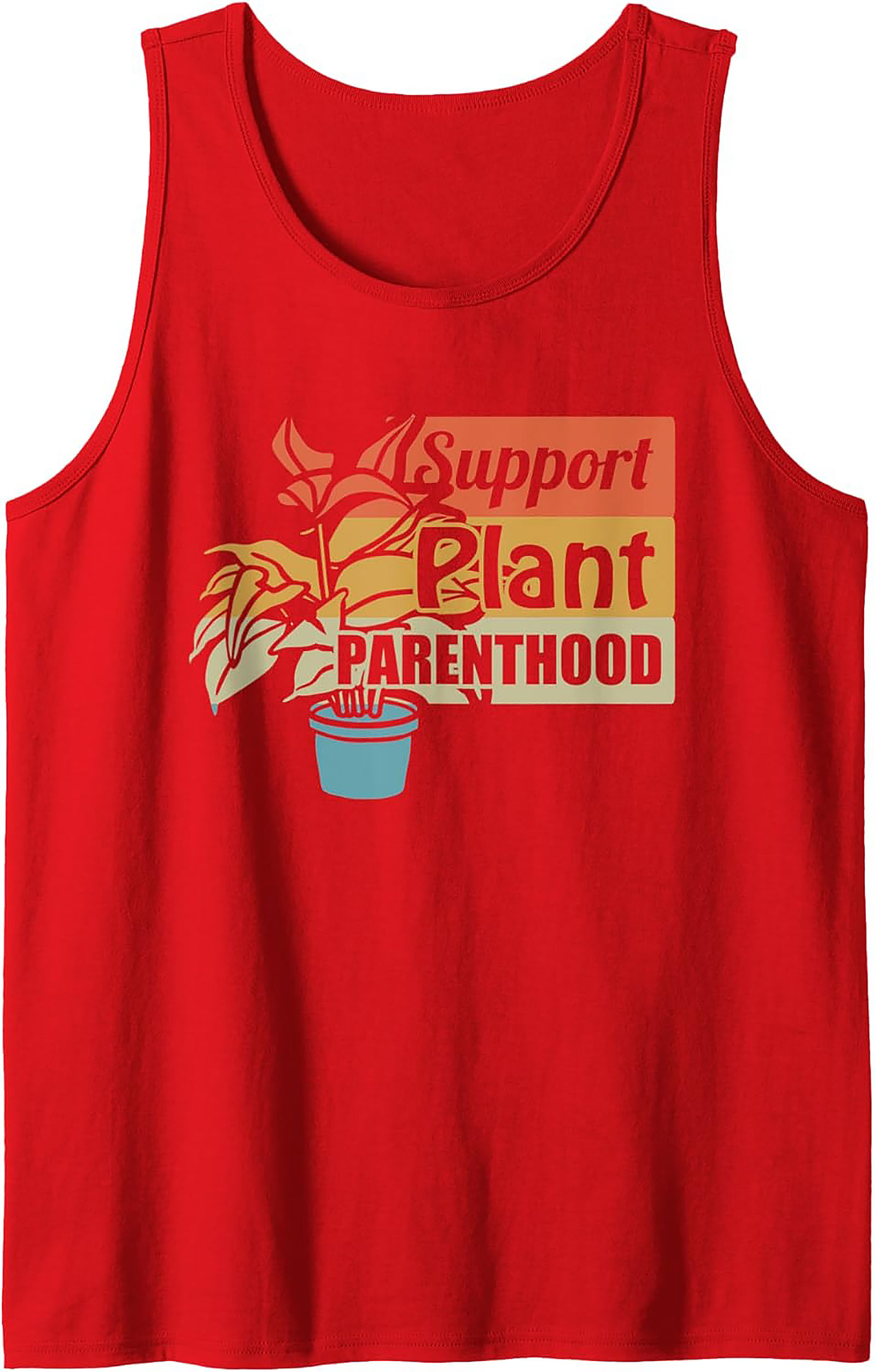Support Plant Parenthood Tank Top | Retro Gardening Graphic