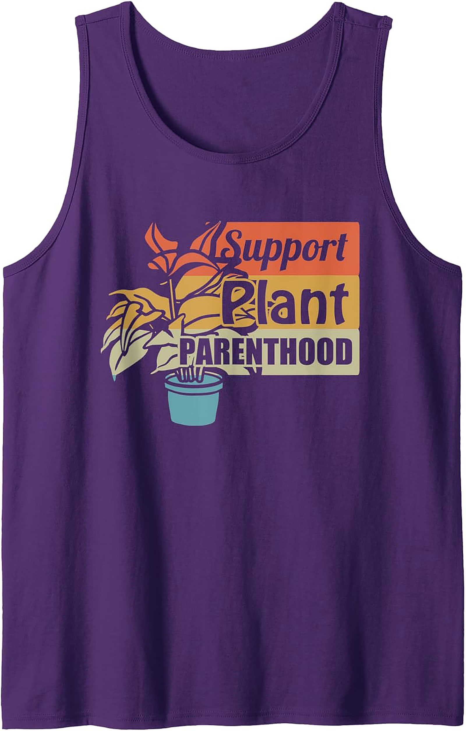 Support Plant Parenthood Tank Top | Retro Gardening Graphic
