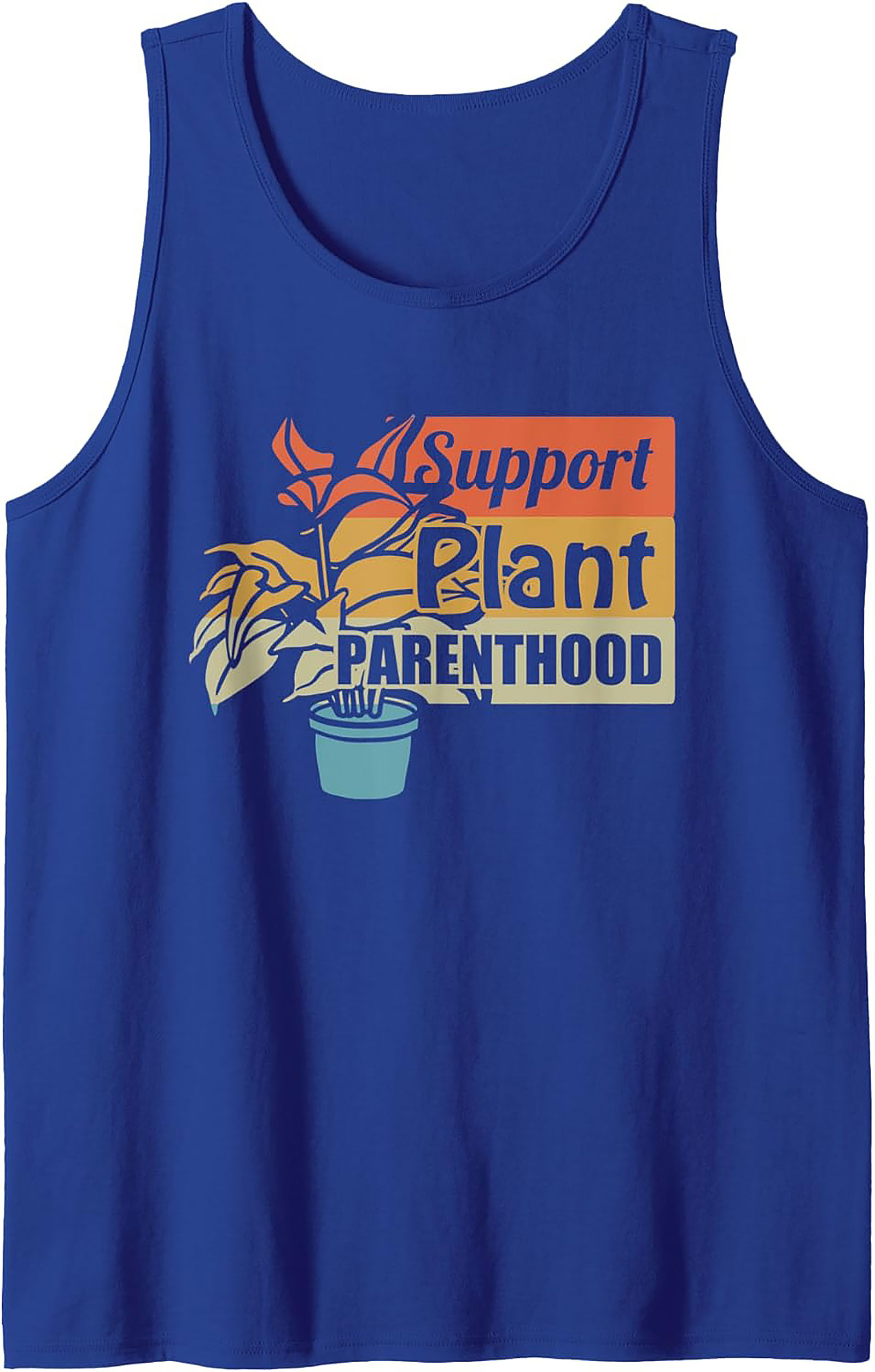 Support Plant Parenthood Tank Top | Retro Gardening Graphic