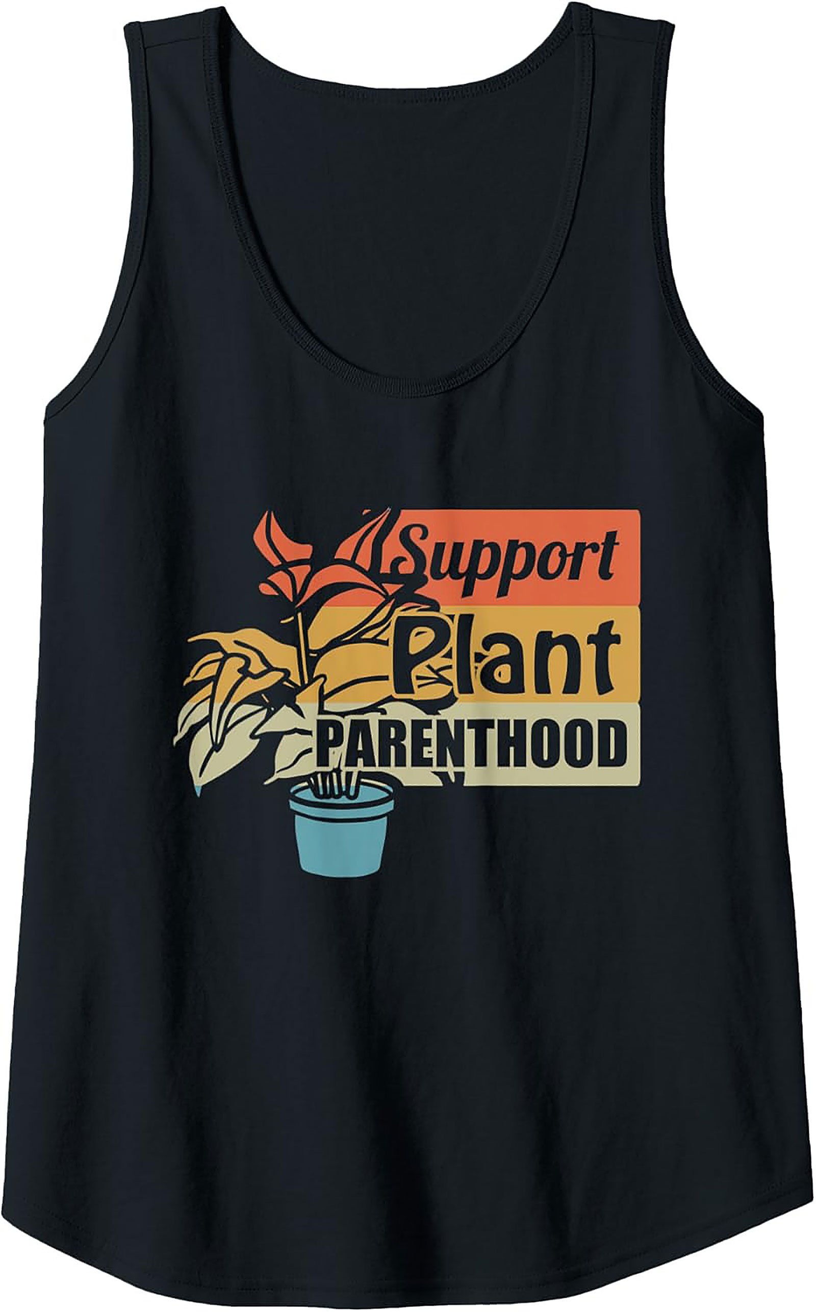 Support Plant Parenthood Tank Top | Retro Gardening Graphic