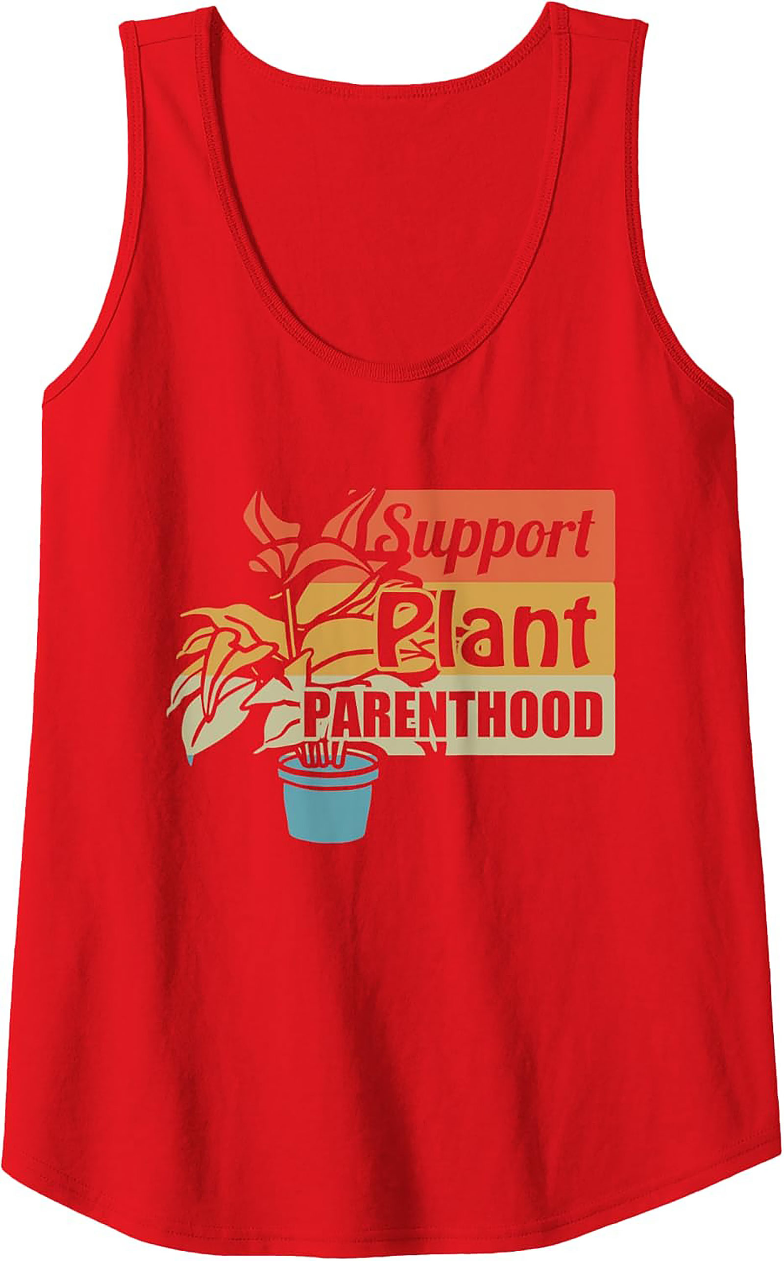 Support Plant Parenthood Tank Top | Retro Gardening Graphic