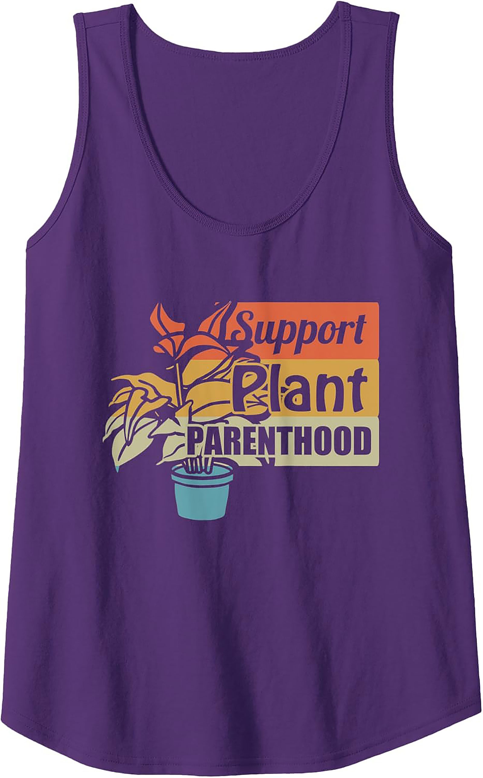 Support Plant Parenthood Tank Top | Retro Gardening Graphic
