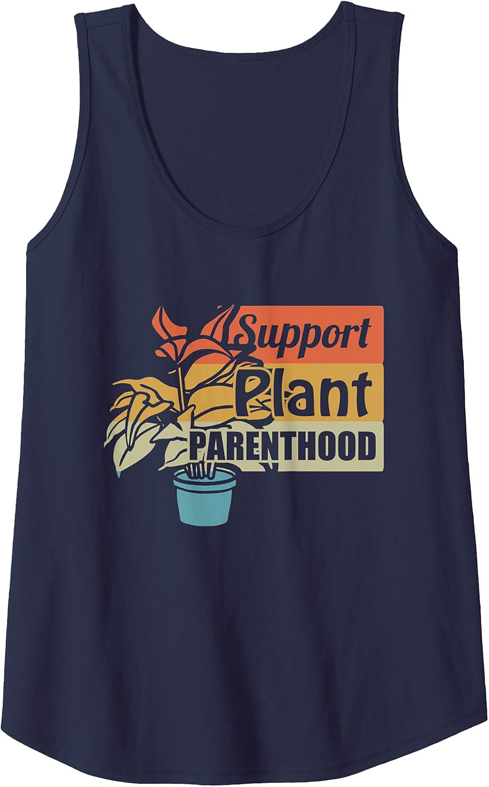 Support Plant Parenthood Tank Top | Retro Gardening Graphic
