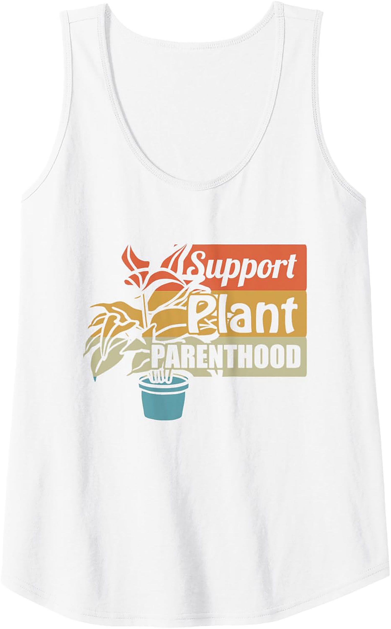 Support Plant Parenthood Tank Top | Retro Gardening Graphic