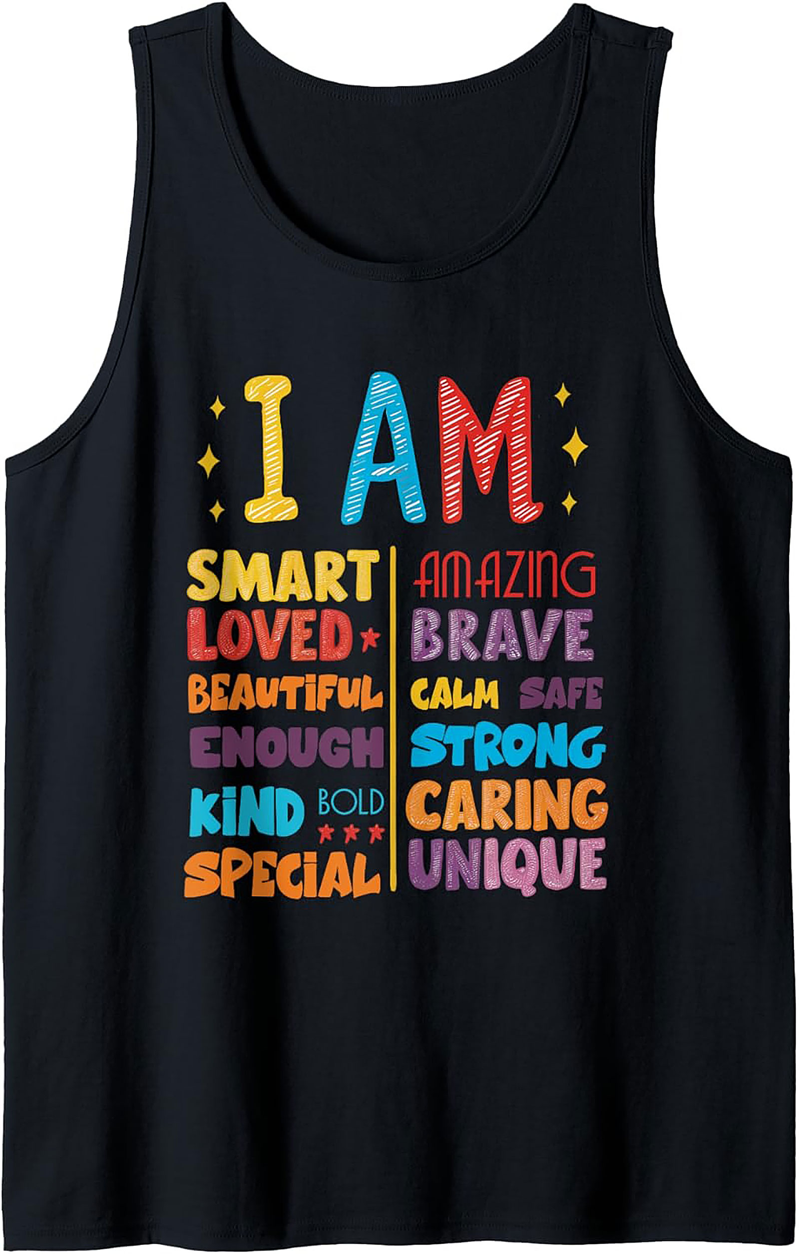 I Am Positive Affirmations Graphic Tank Top Unisex Fit