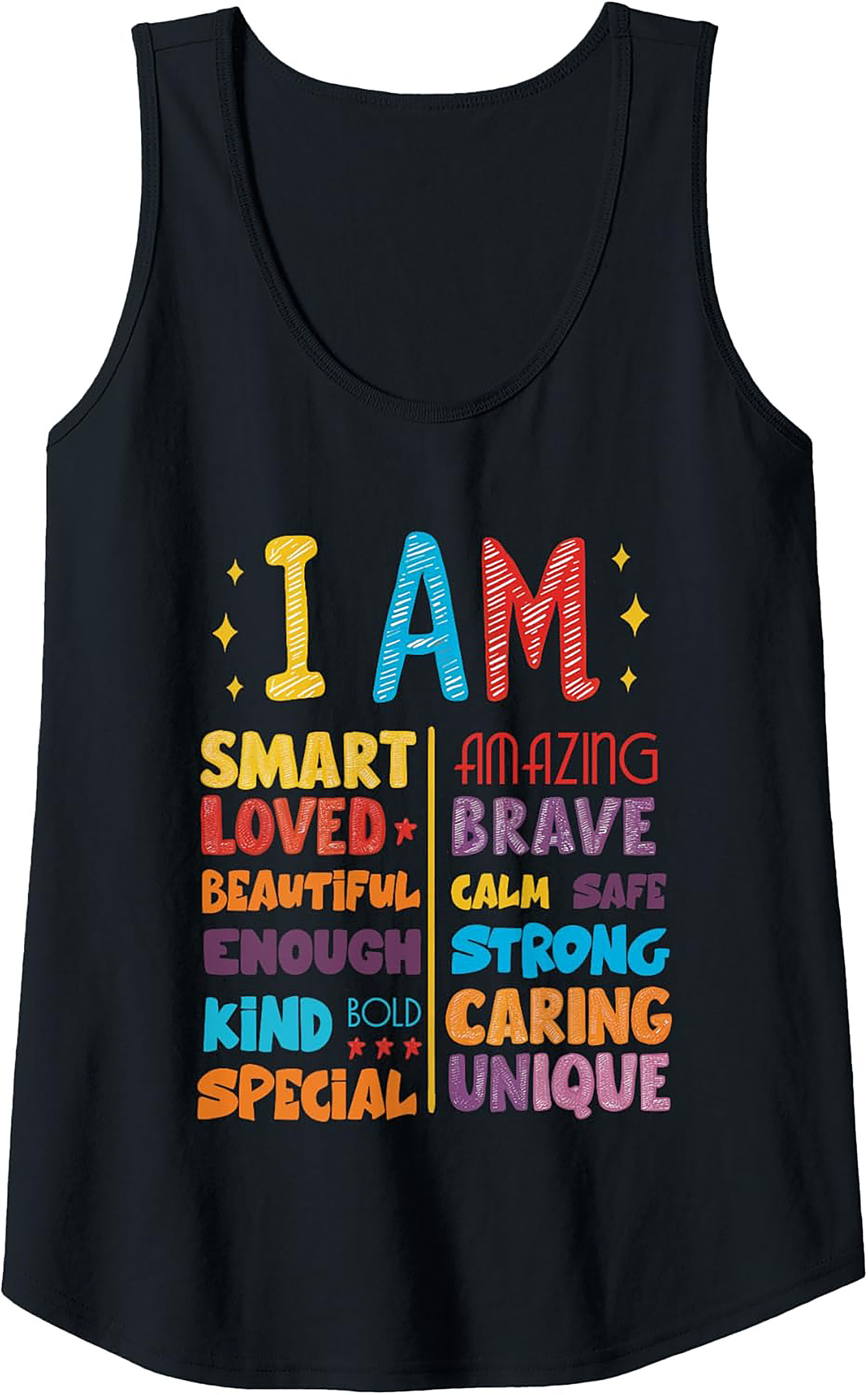  I Am Positive Affirmations Graphic Tank Top Unisex Fit