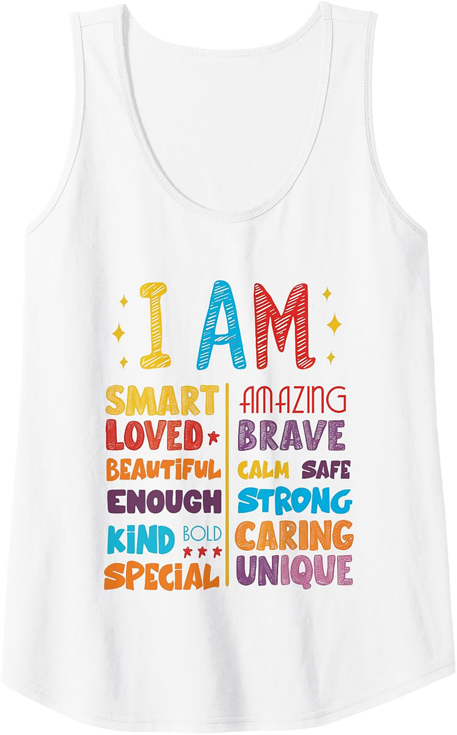  I Am Positive Affirmations Graphic Tank Top Unisex Fit