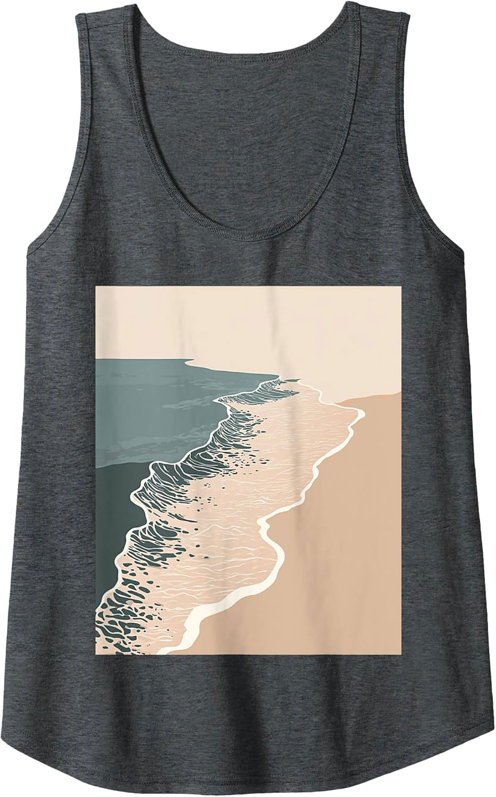 Minimalist Coastal Abstract Beach Tank Top
