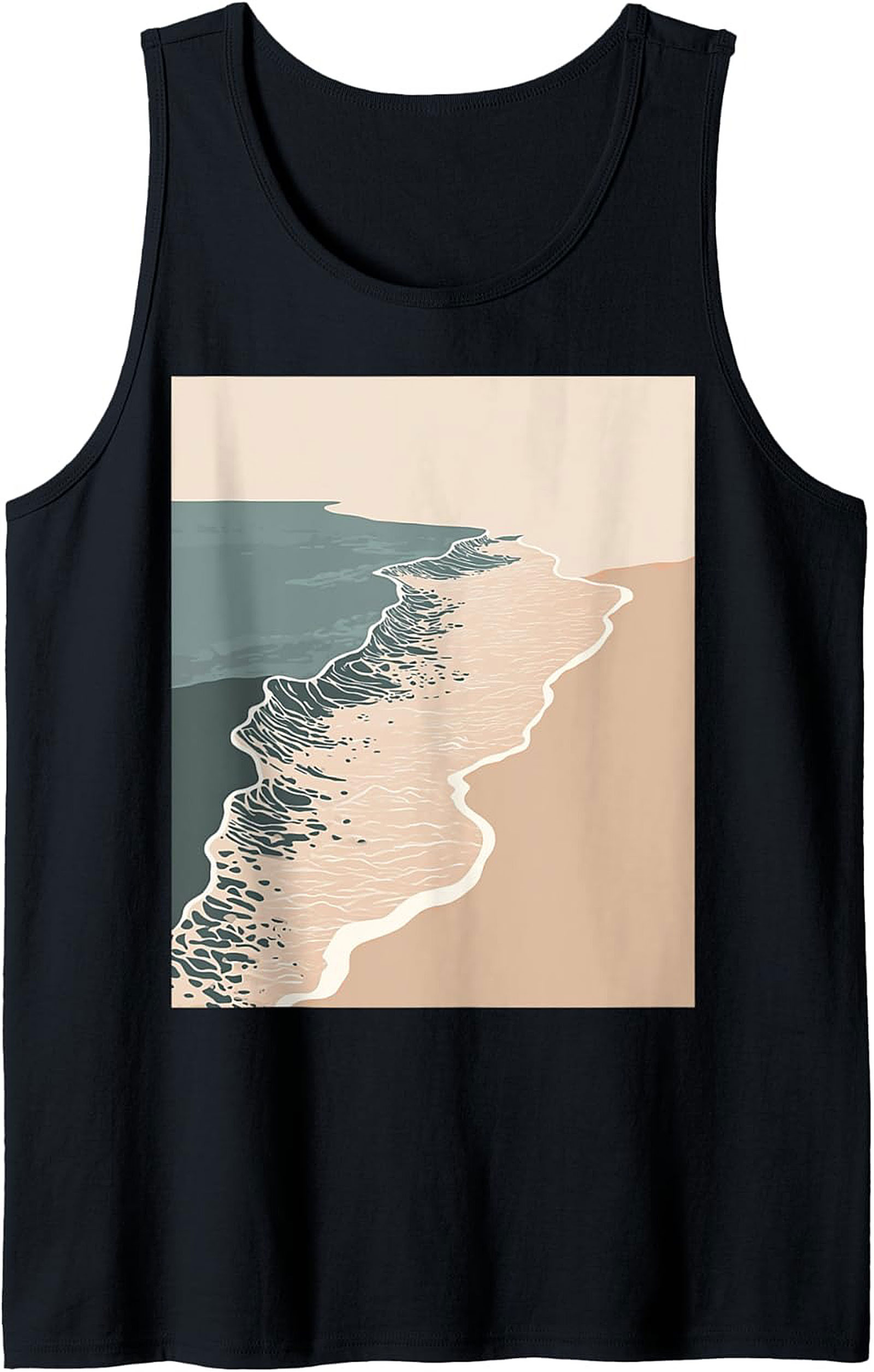 Minimalist Coastal Abstract Beach Tank Top