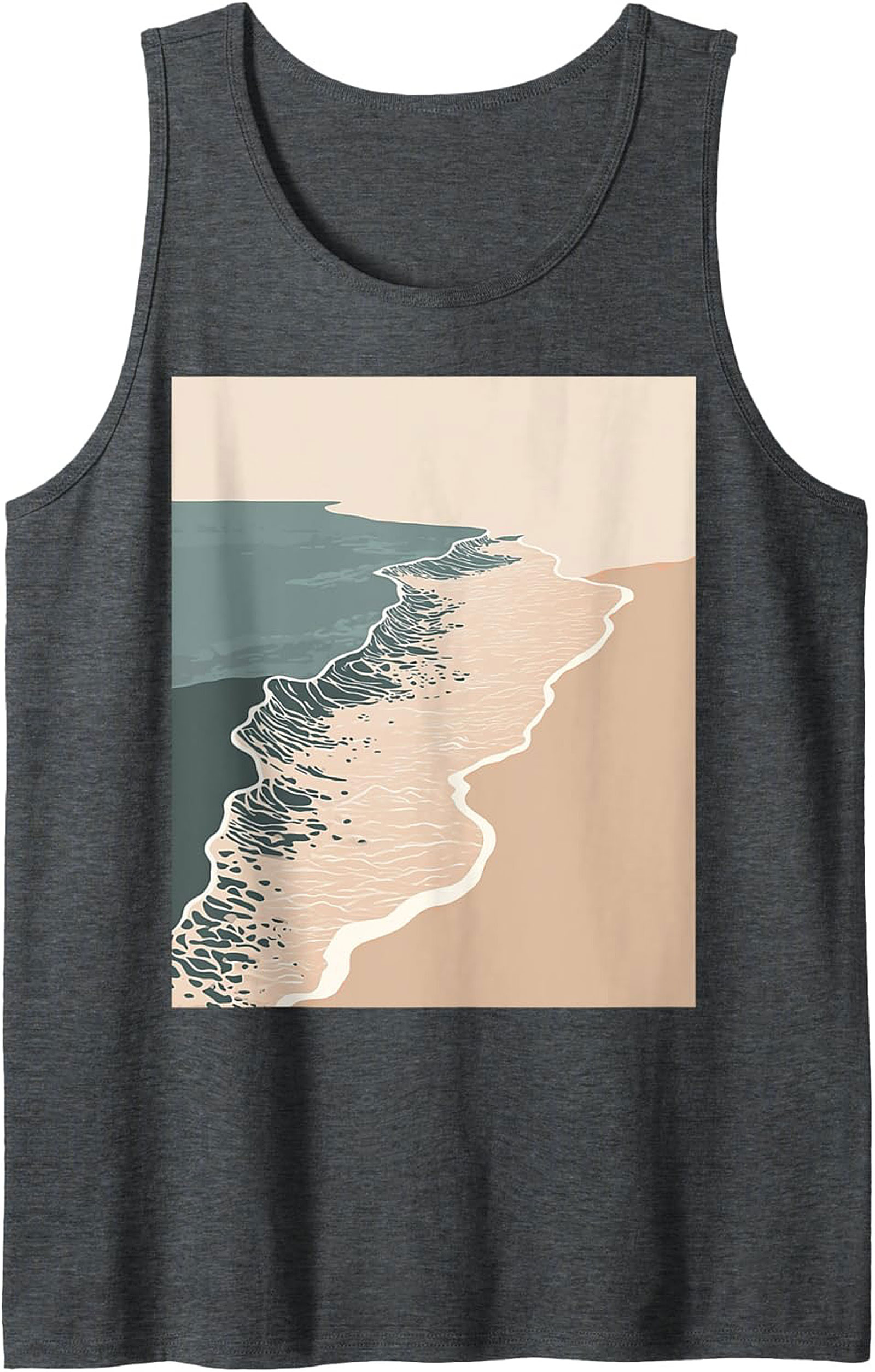 Minimalist Coastal Abstract Beach Tank Top