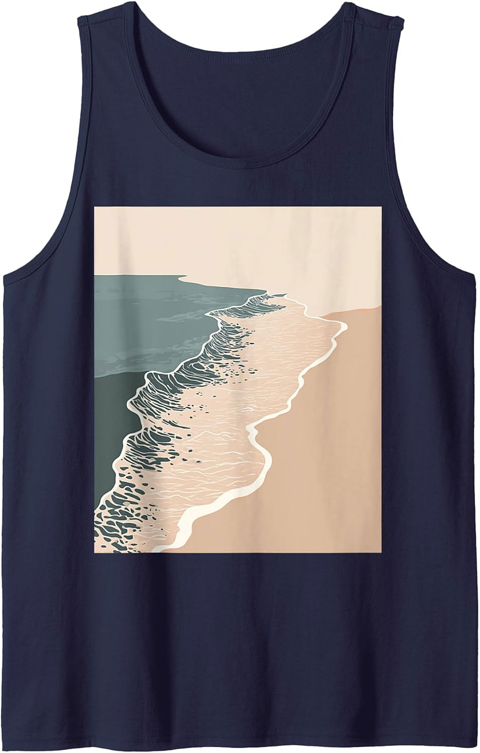Minimalist Coastal Abstract Beach Tank Top
