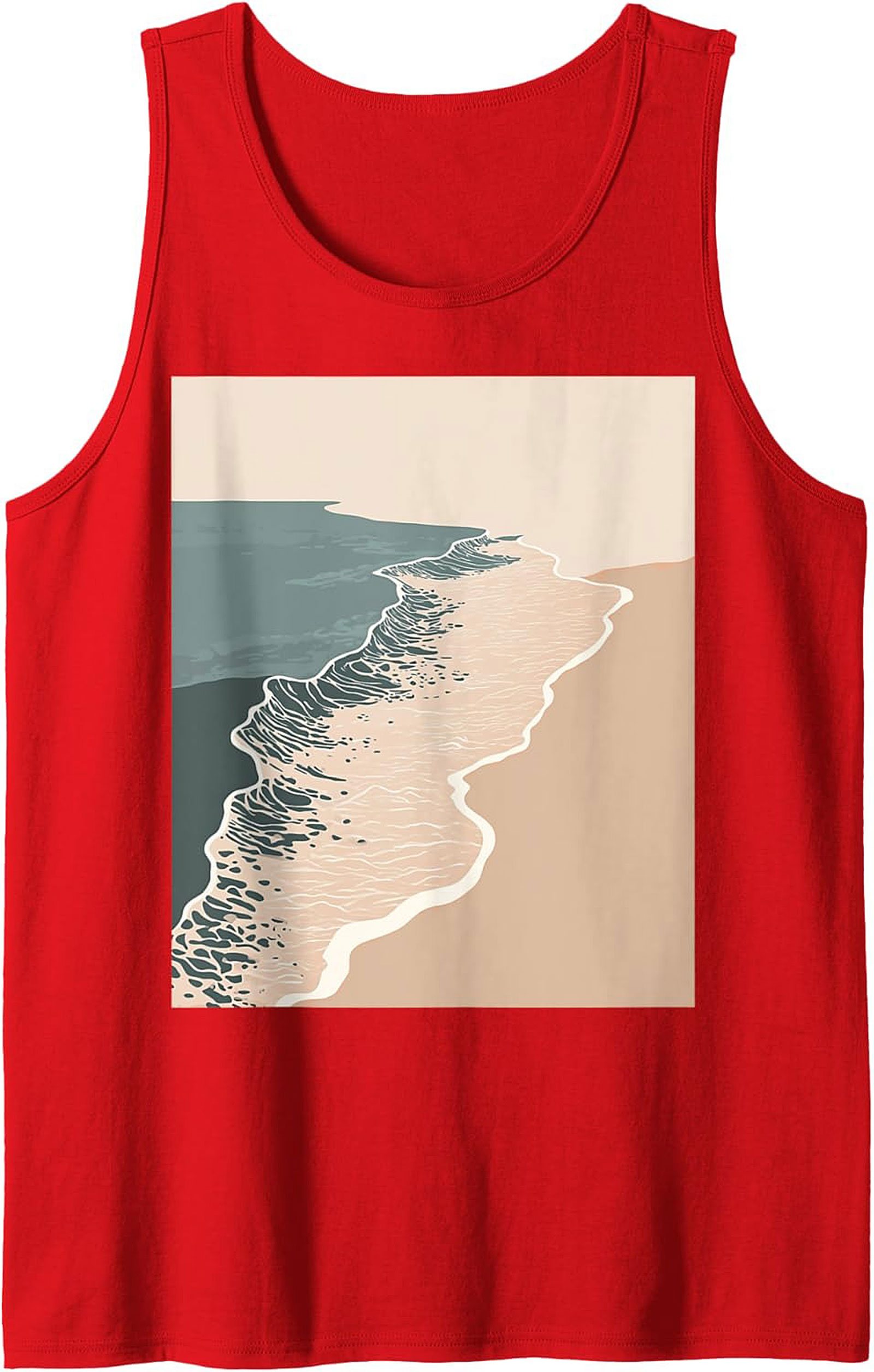 Minimalist Coastal Abstract Beach Tank Top