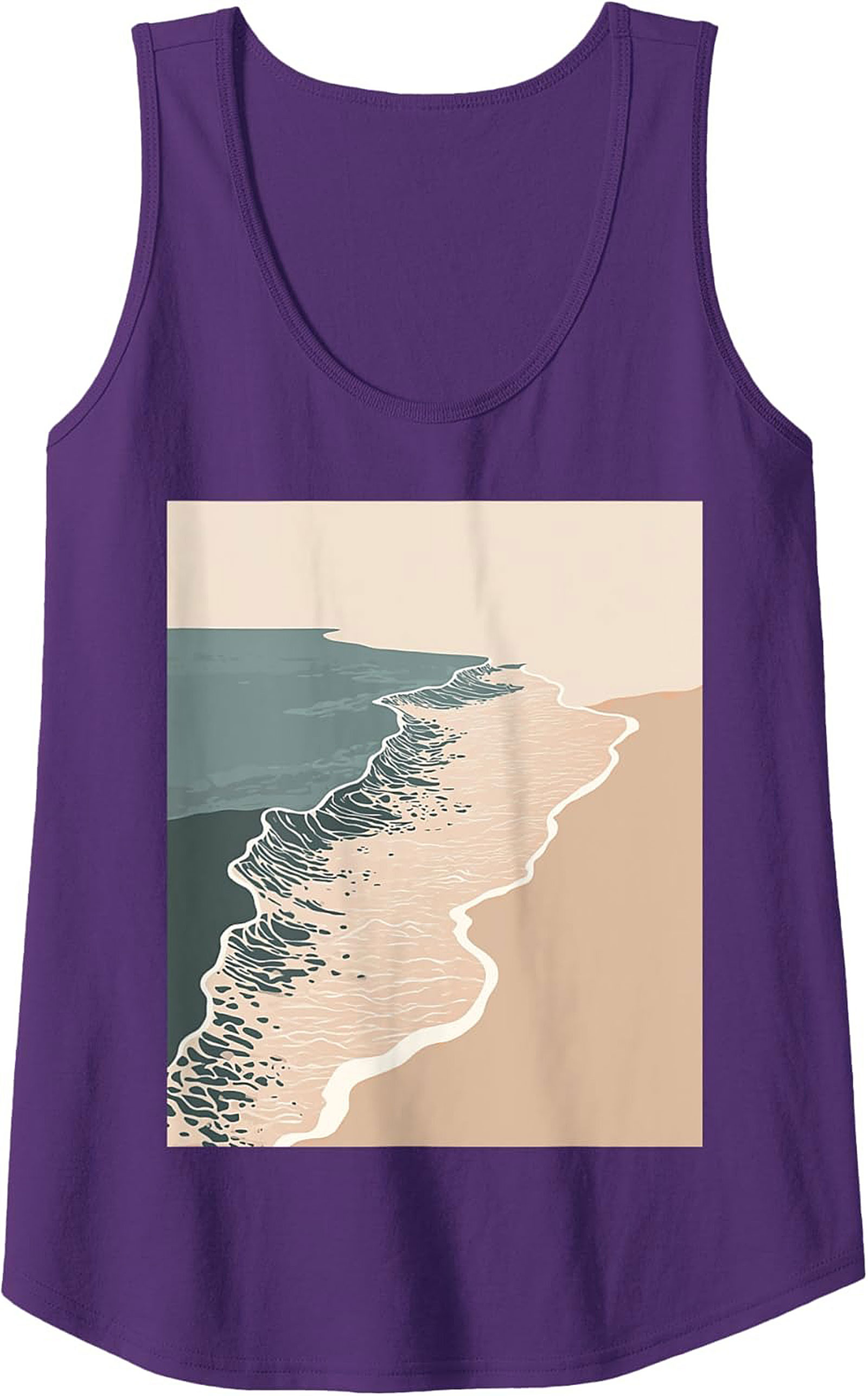 Minimalist Coastal Abstract Beach Tank Top
