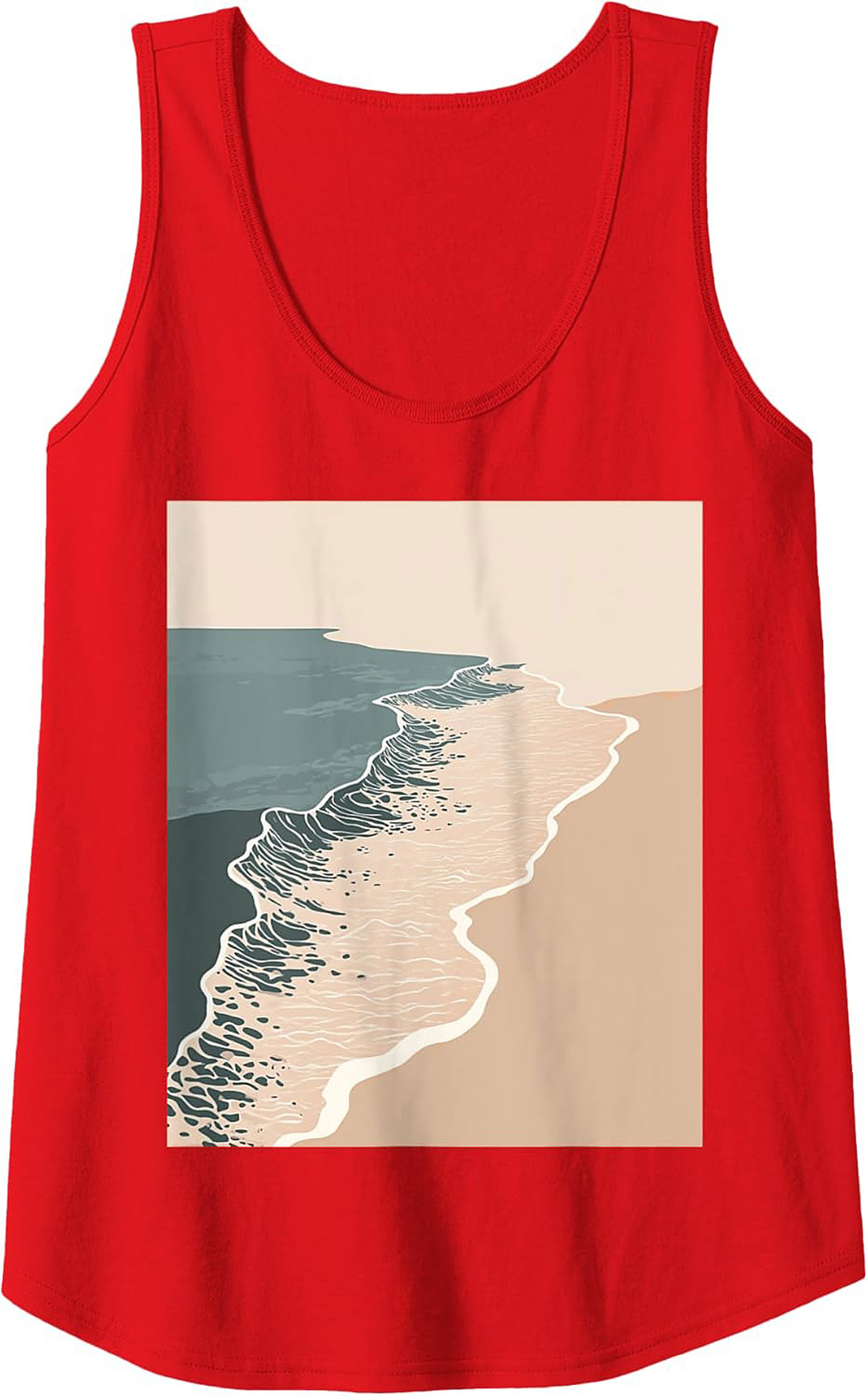 Minimalist Coastal Abstract Beach Tank Top