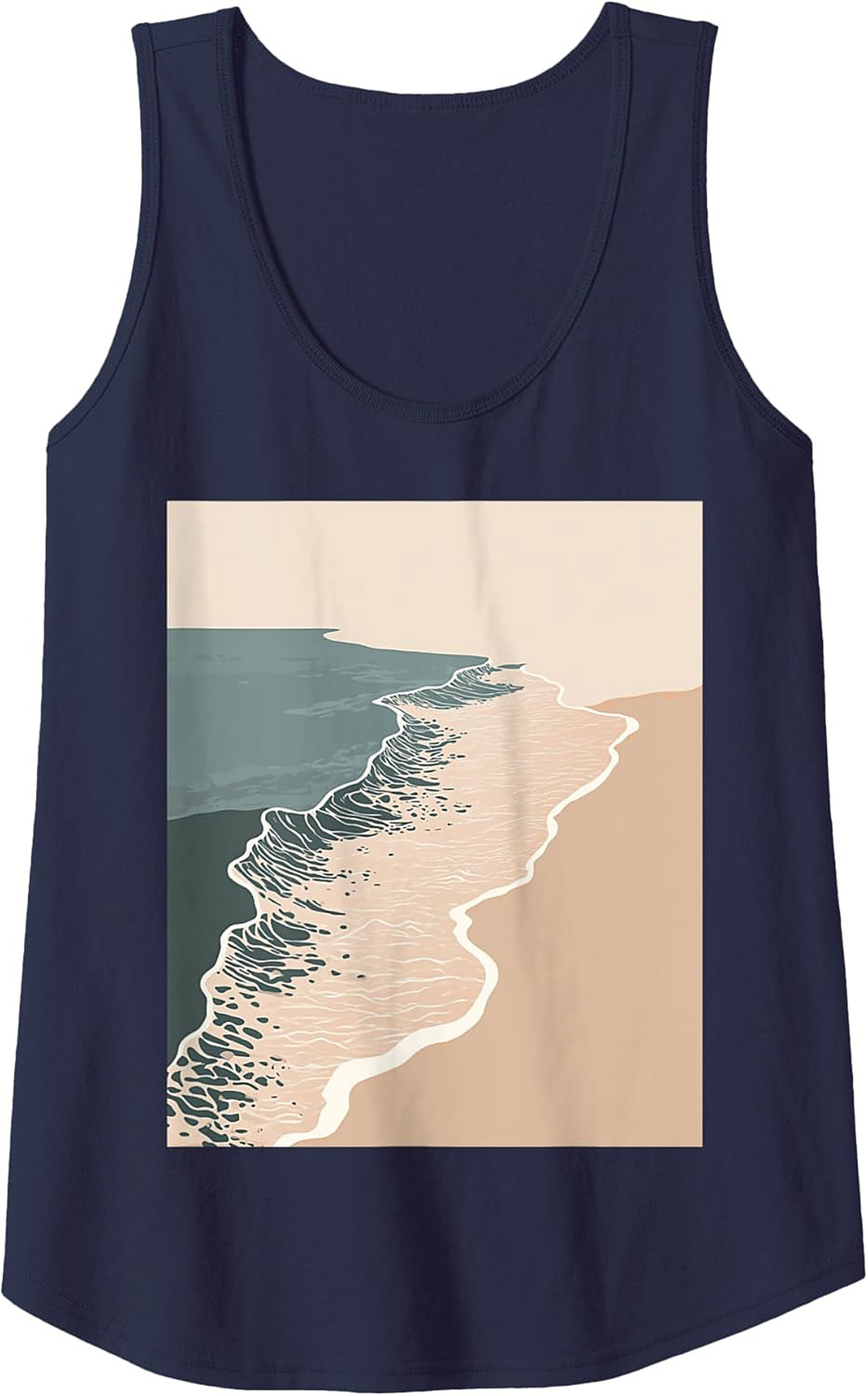 Minimalist Coastal Abstract Beach Tank Top