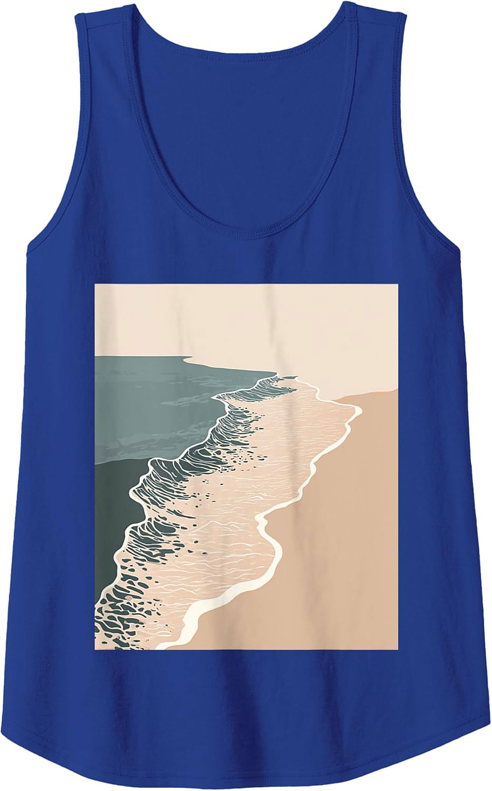 Minimalist Coastal Abstract Beach Tank Top