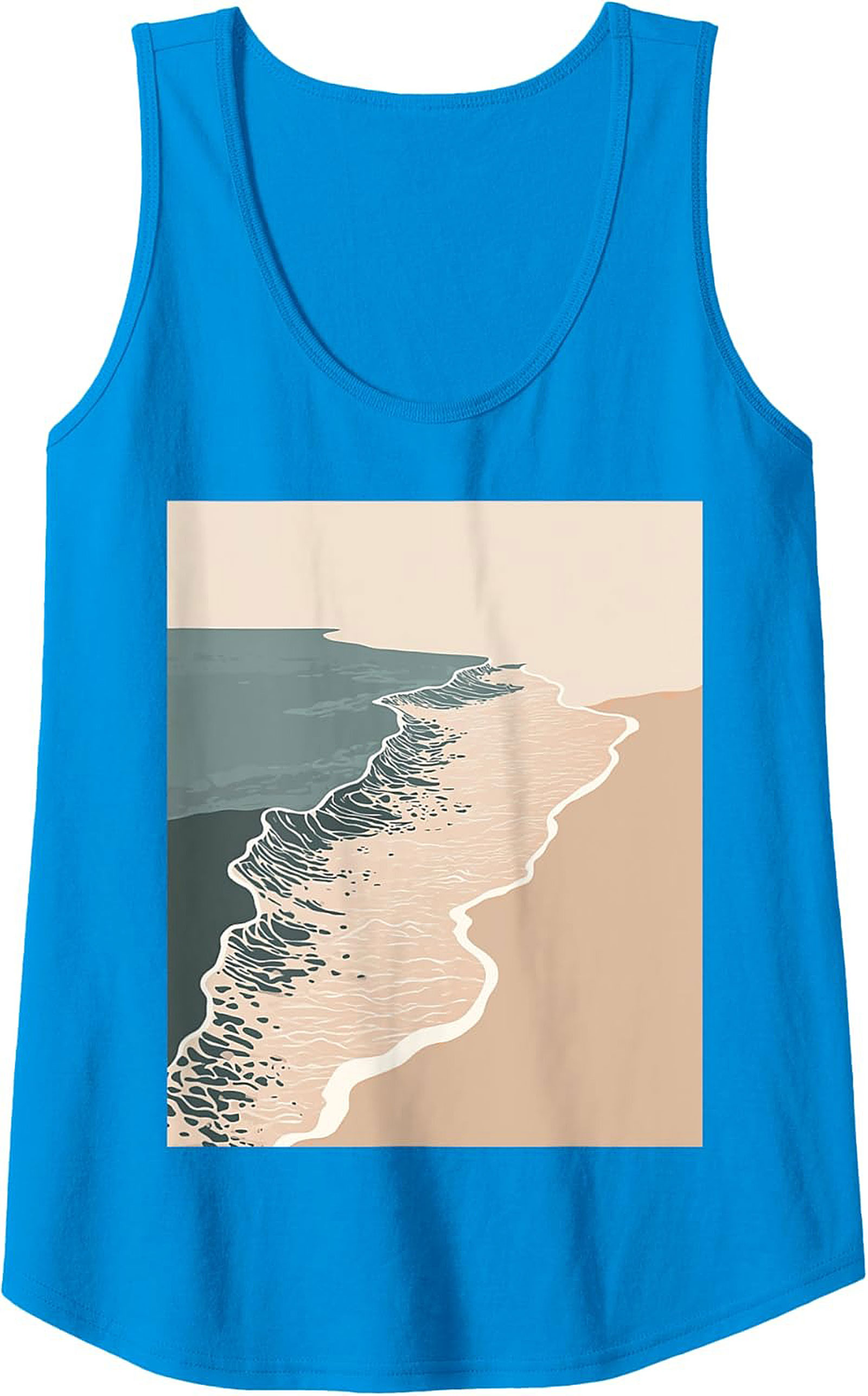 Minimalist Coastal Abstract Beach Tank Top