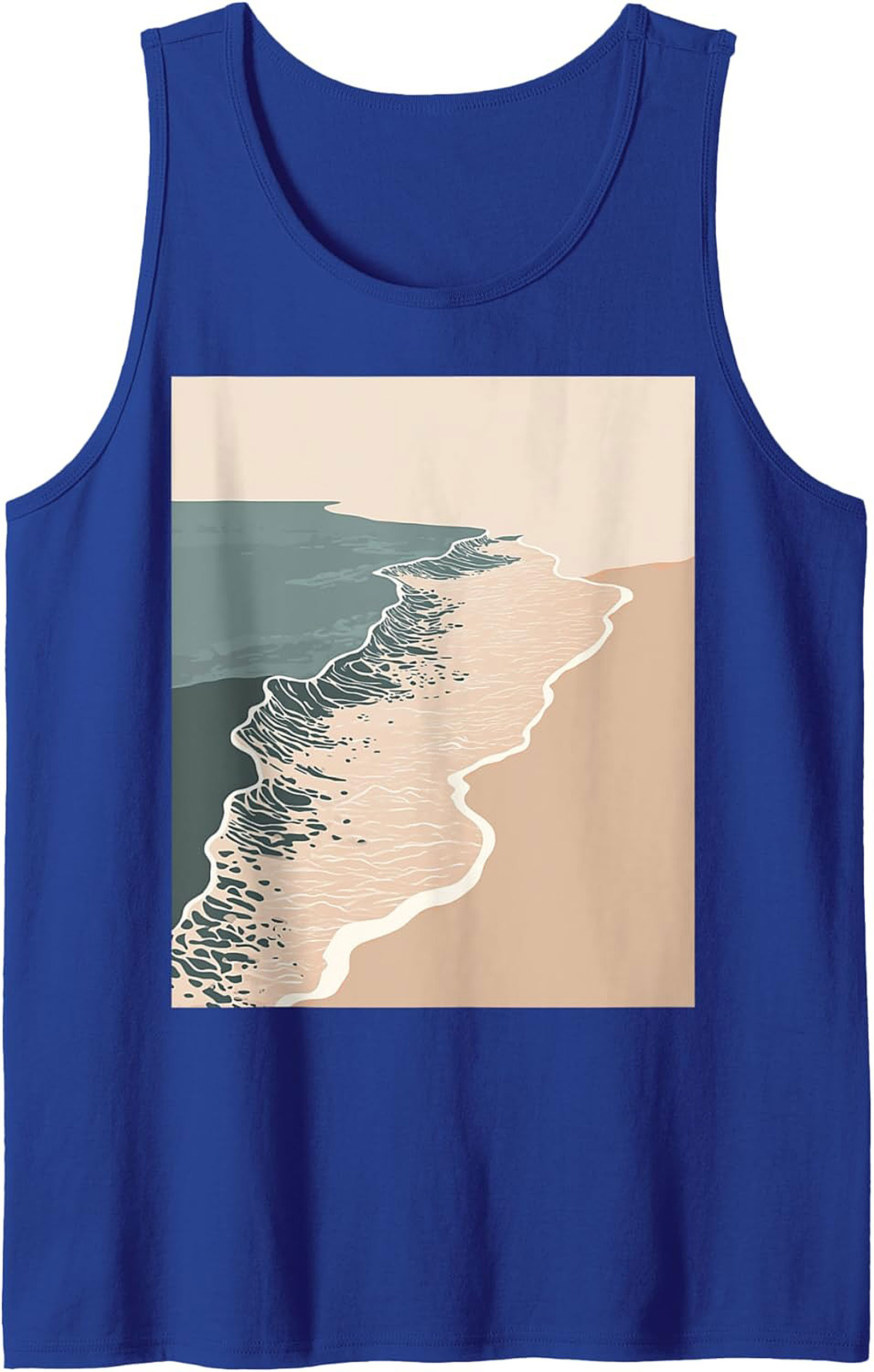 Minimalist Coastal Abstract Beach Tank Top