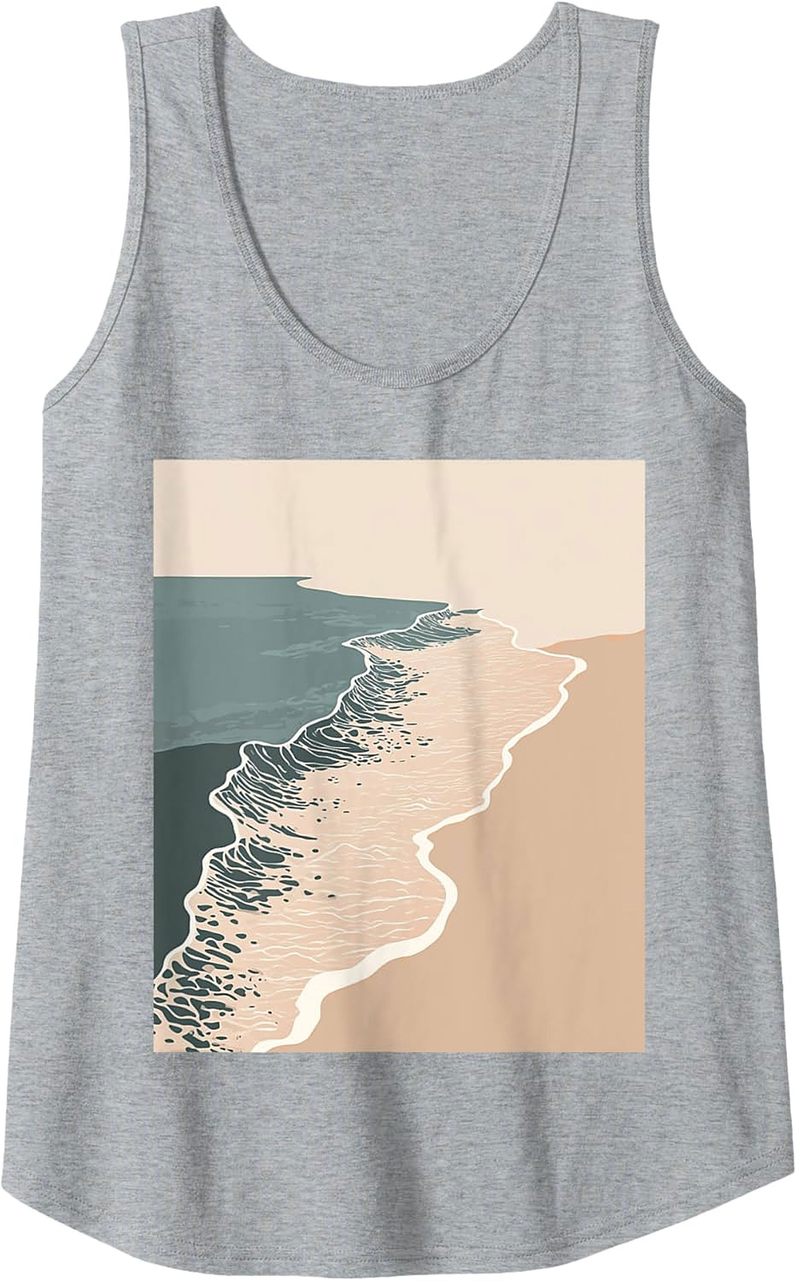 Minimalist Coastal Abstract Beach Tank Top