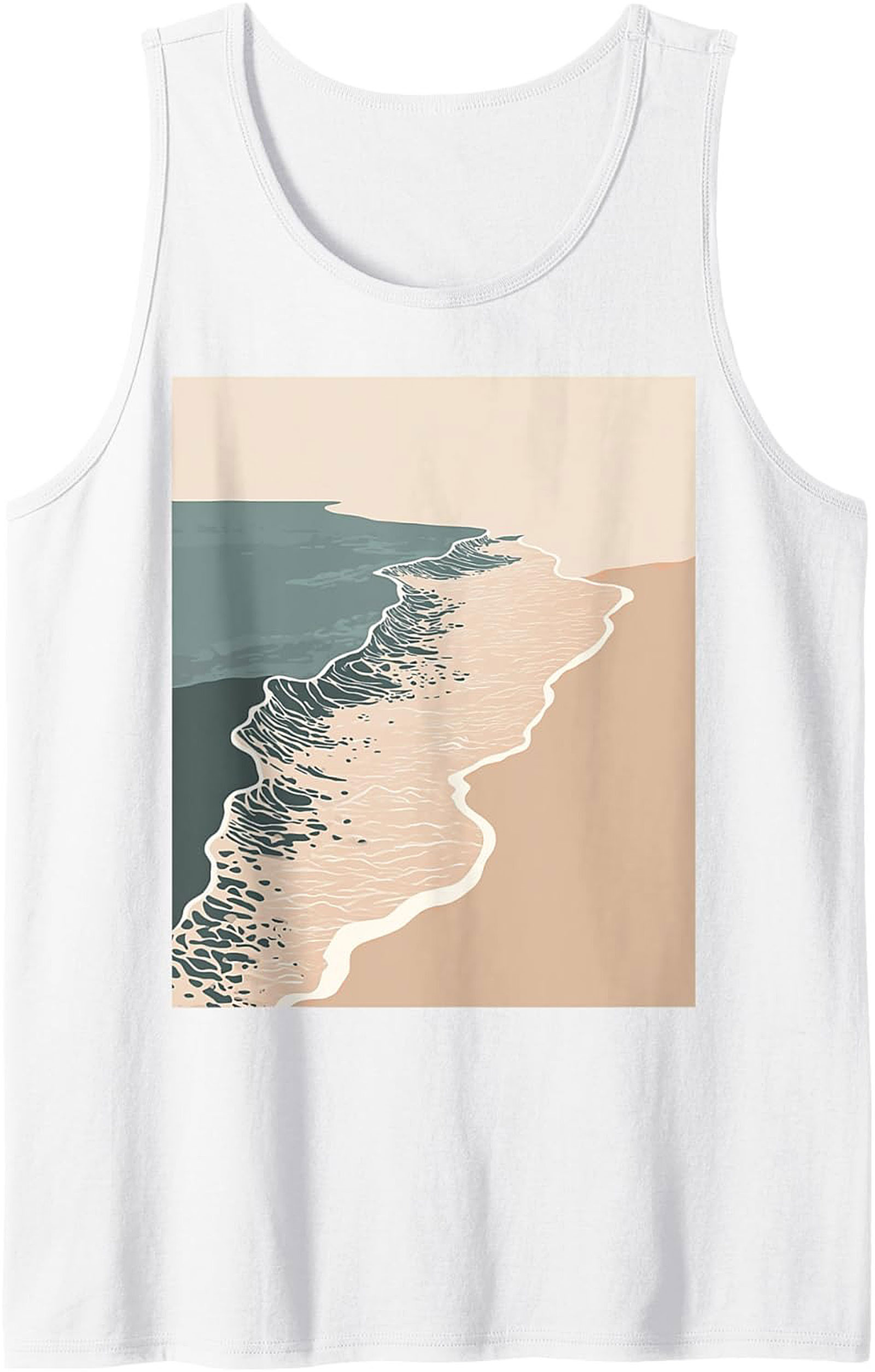 Minimalist Coastal Abstract Beach Tank Top