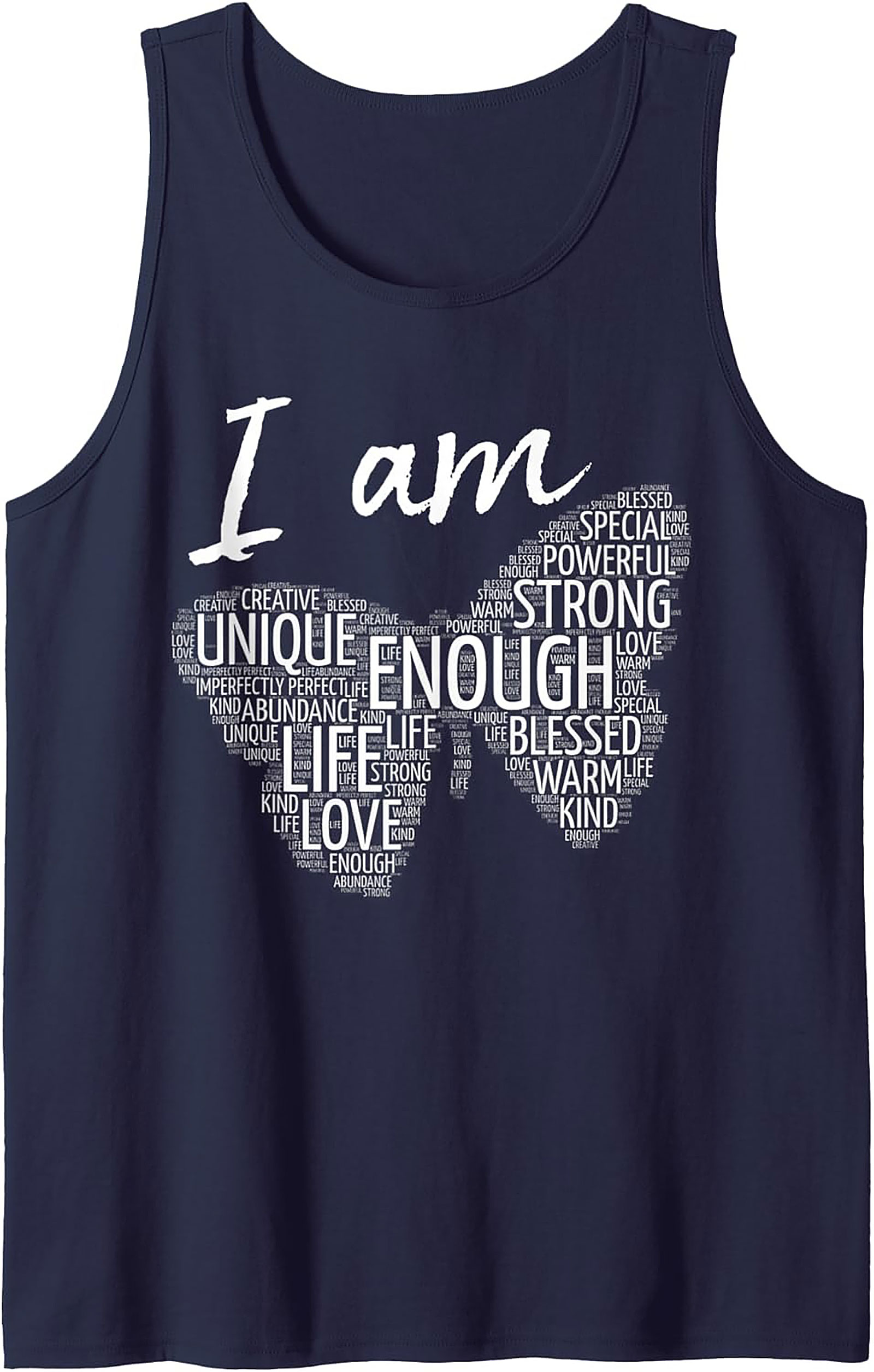  Positive Affirmations Butterfly Graphic Tank Top Unisex