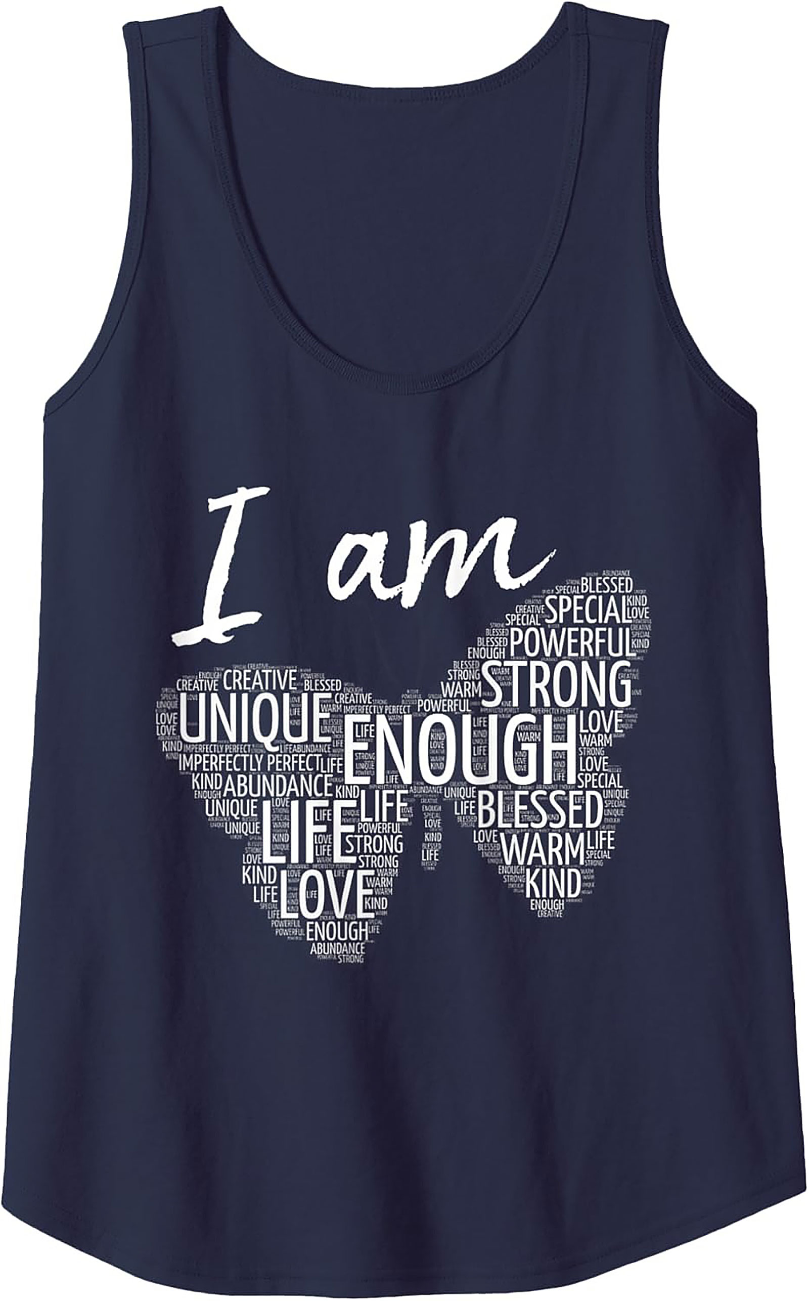  Positive Affirmations Butterfly Graphic Tank Top Unisex