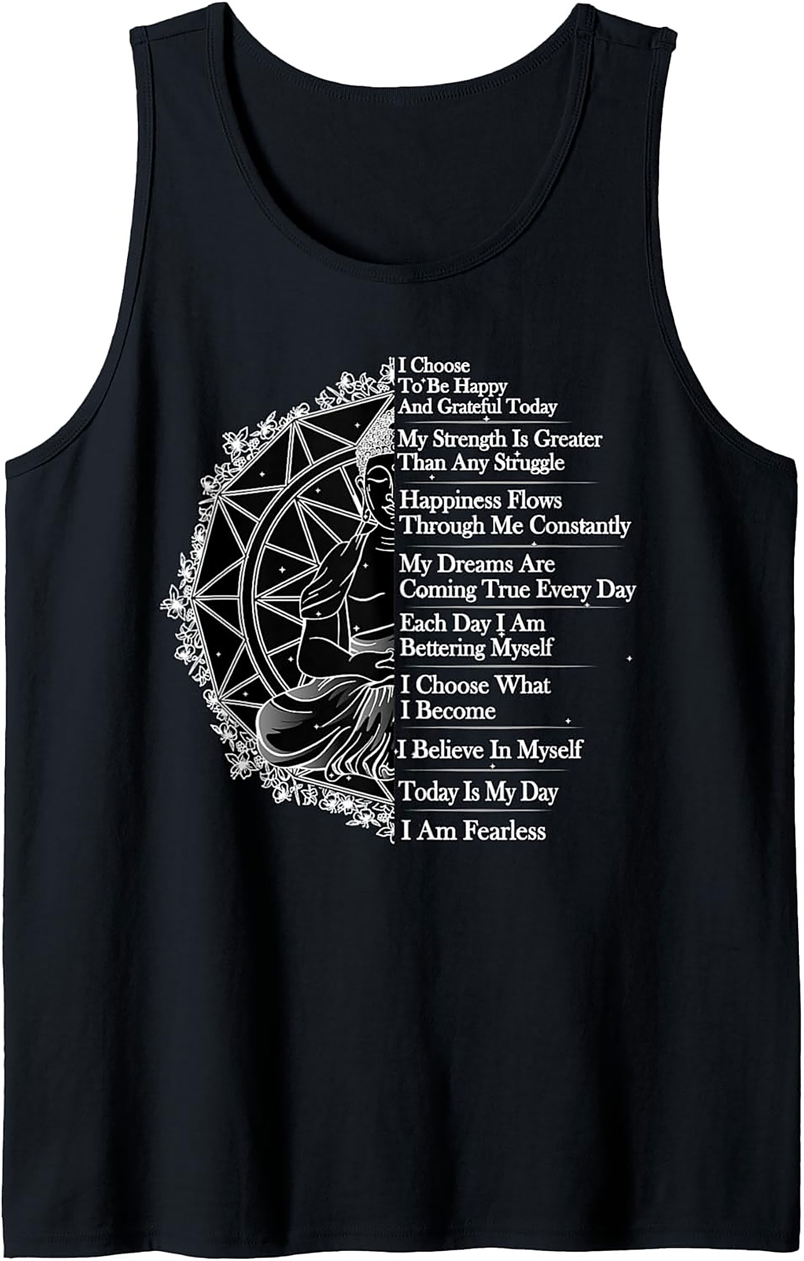 Buddha Affirmation Tank Top - Mindfulness & Yoga Graphic