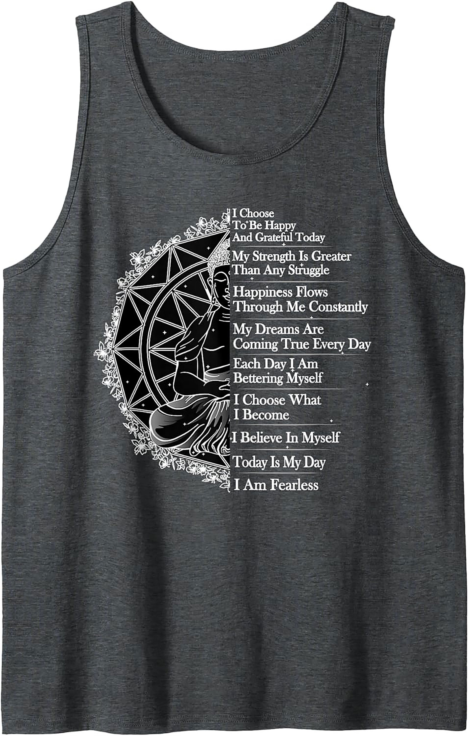 Buddha Affirmation Tank Top - Mindfulness & Yoga Graphic