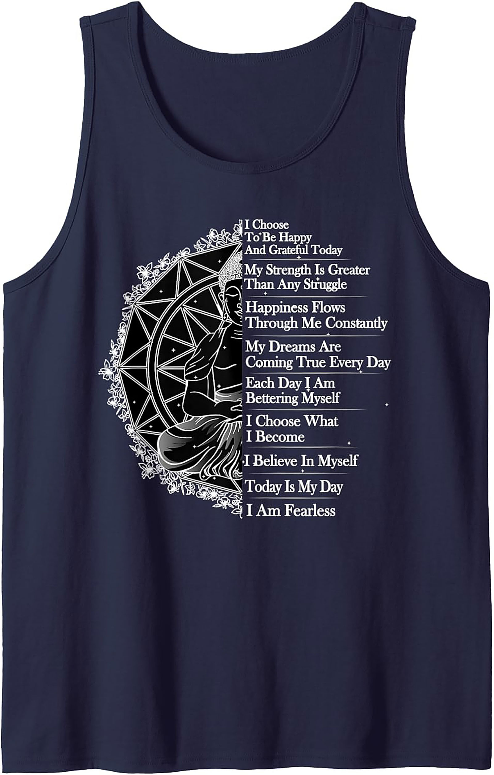 Buddha Affirmation Tank Top - Mindfulness & Yoga Graphic