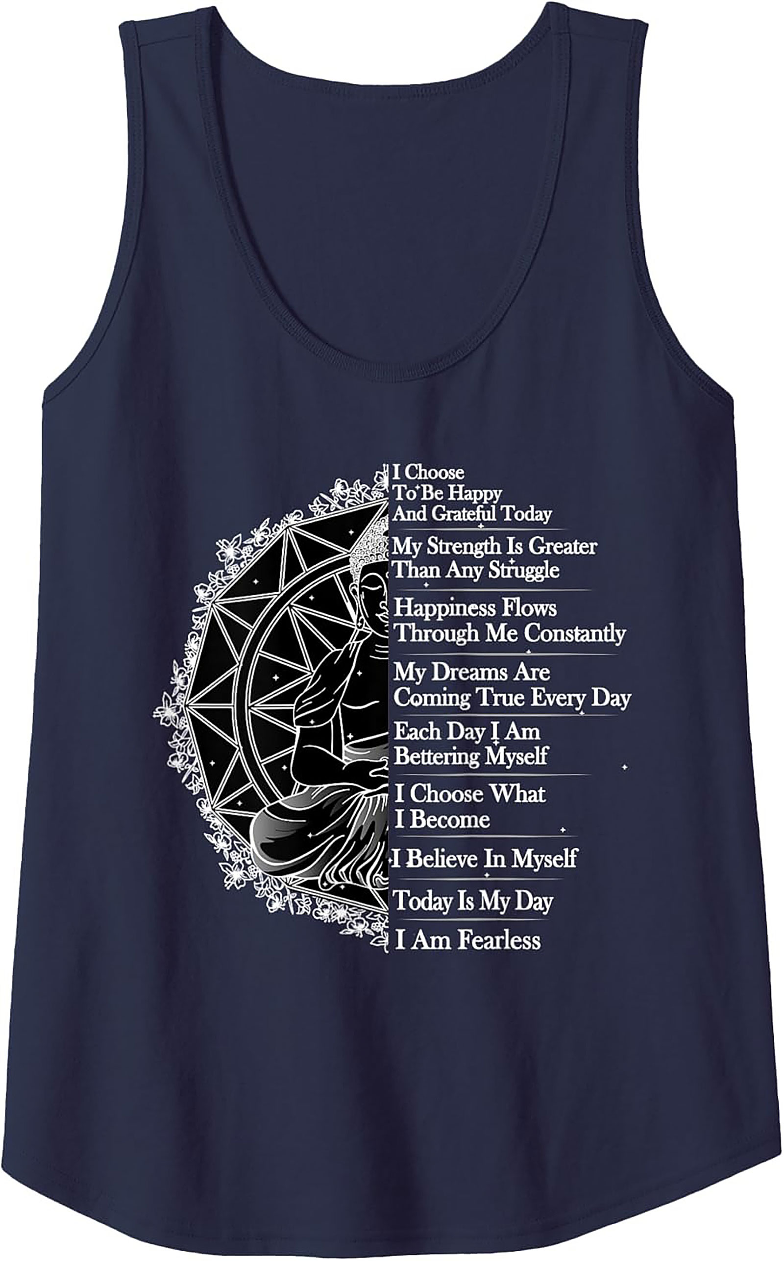 Buddha Affirmation Tank Top - Mindfulness & Yoga Graphic