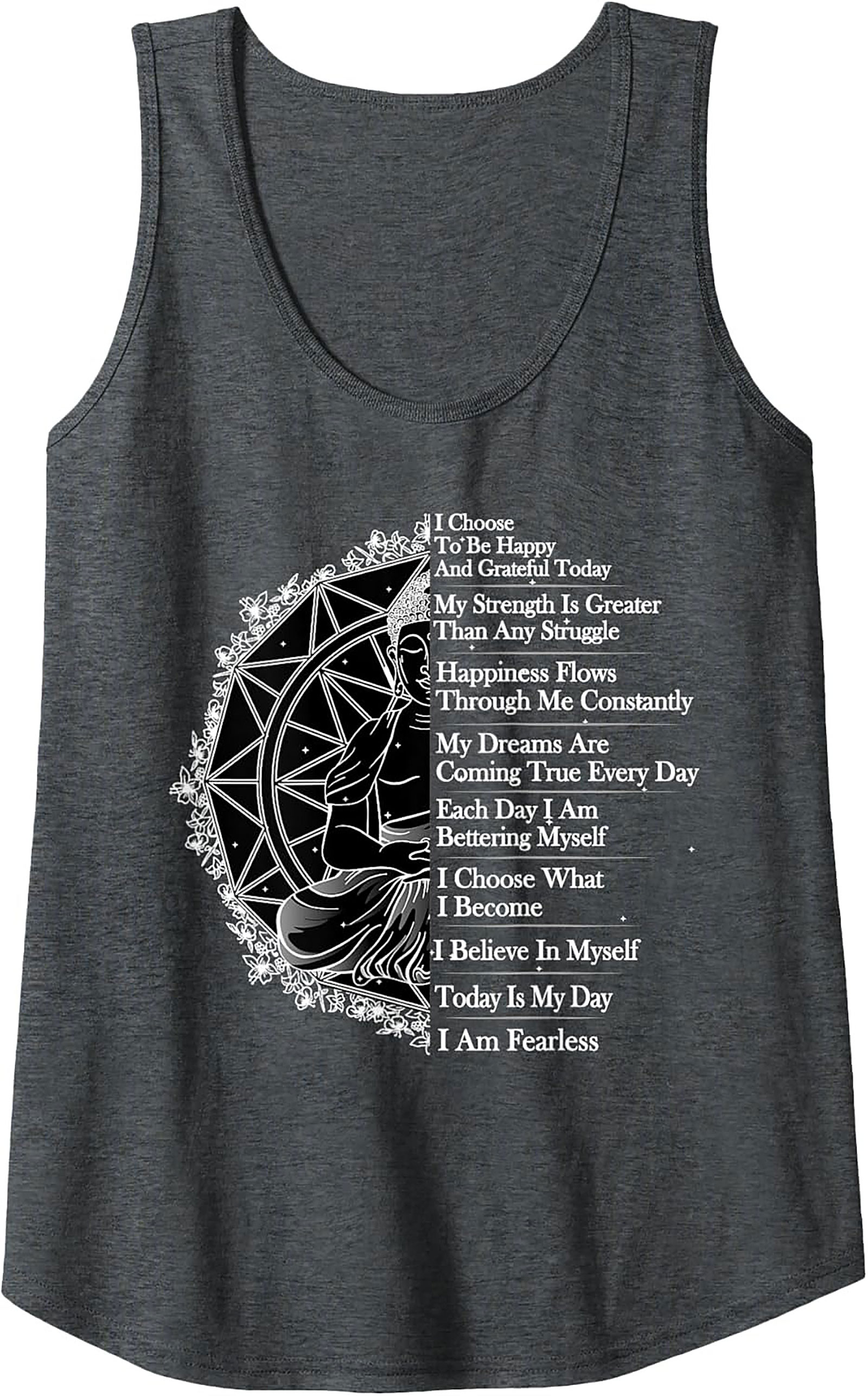 Buddha Affirmation Tank Top - Mindfulness & Yoga Graphic