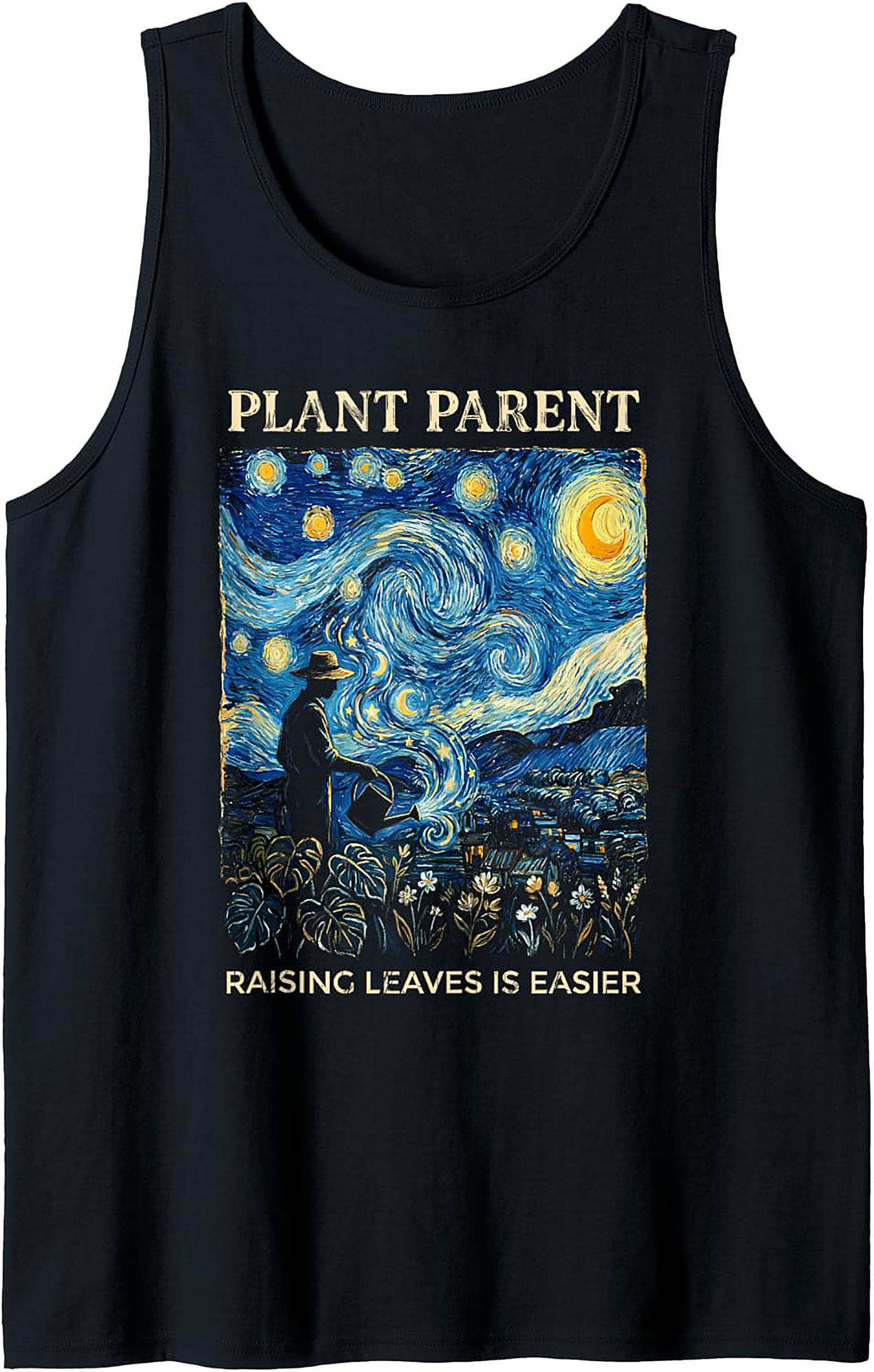 Plant Parent Starry Night Tank Top - Raising Leaves Shirt