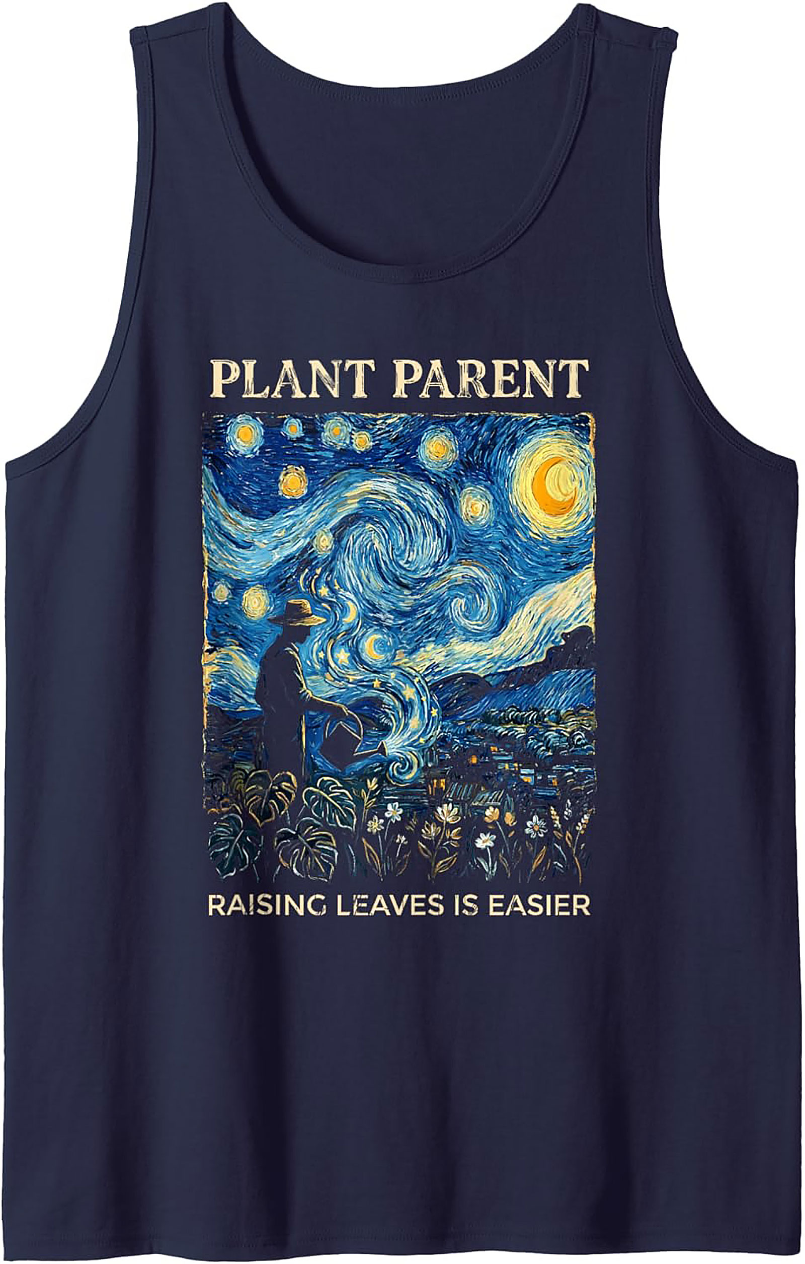 Plant Parent Starry Night Tank Top - Raising Leaves Shirt