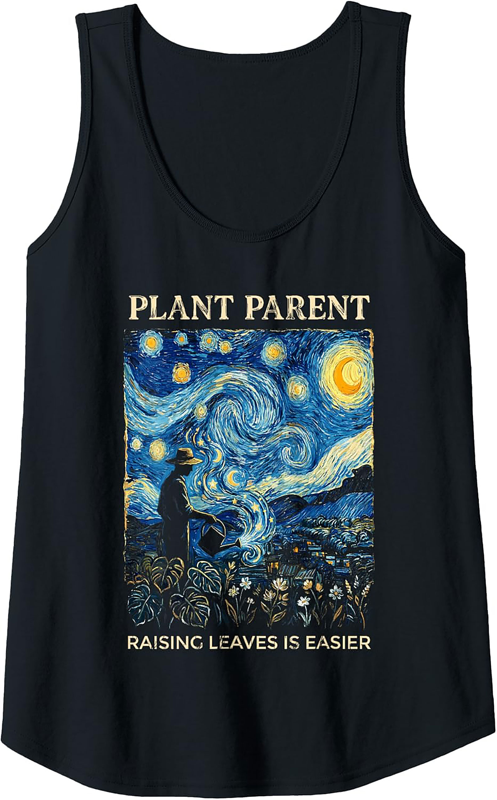 Plant Parent Starry Night Tank Top - Raising Leaves Shirt